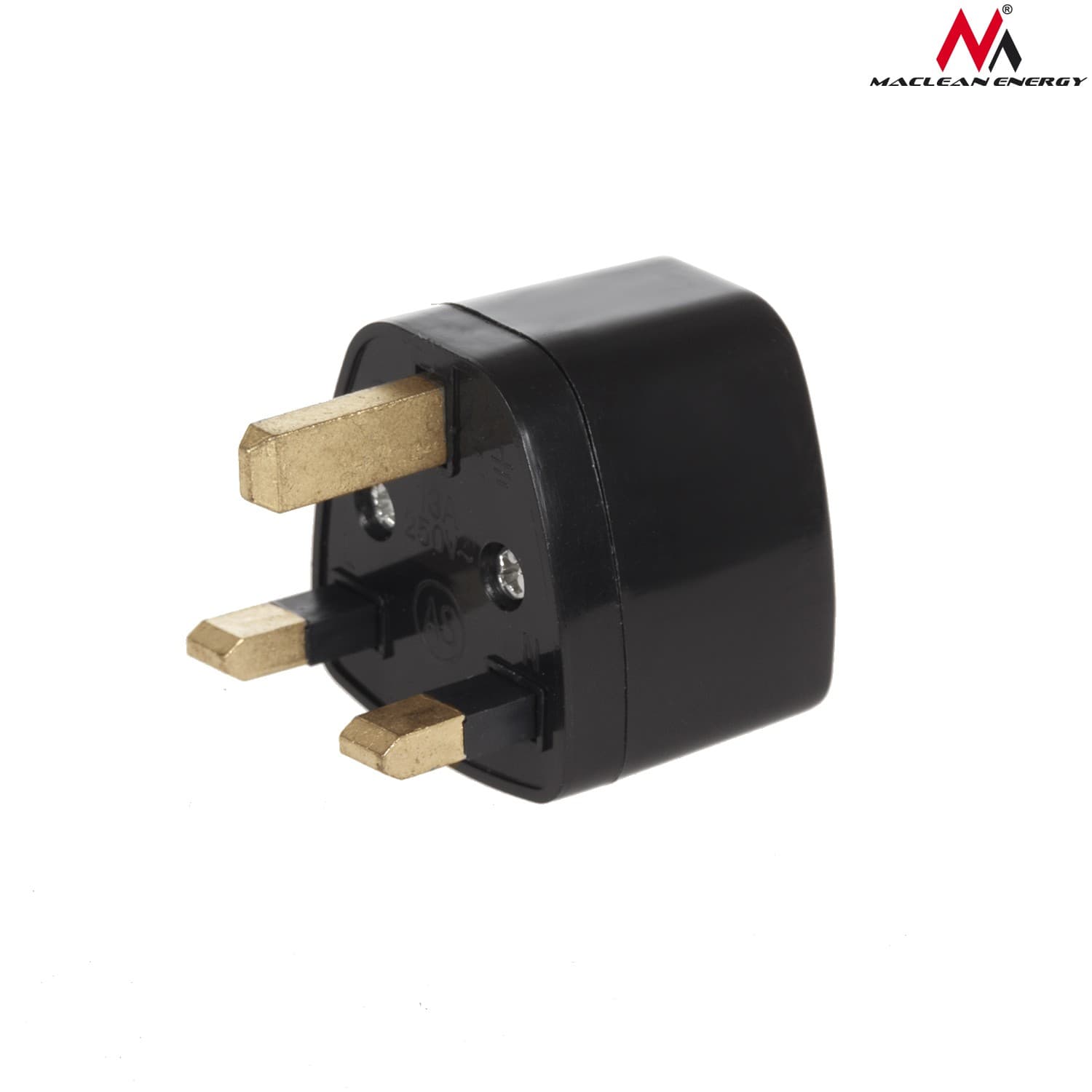 Potovalni adapter Maclean, vtičnica EU na UK, črn 2