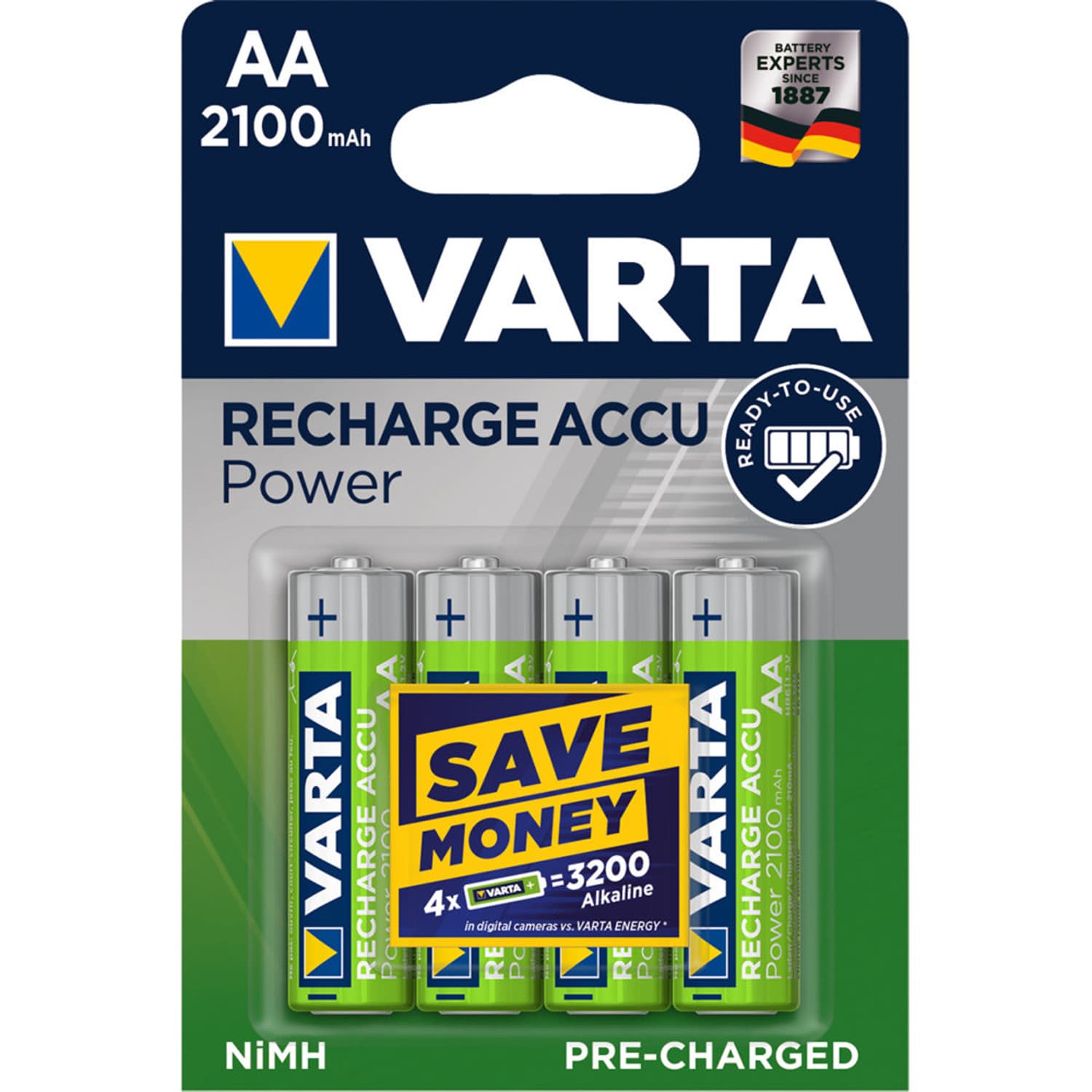 Varta Akumulator AA LR06 Ready2use 1,2V 2100mAh (4 kosi)