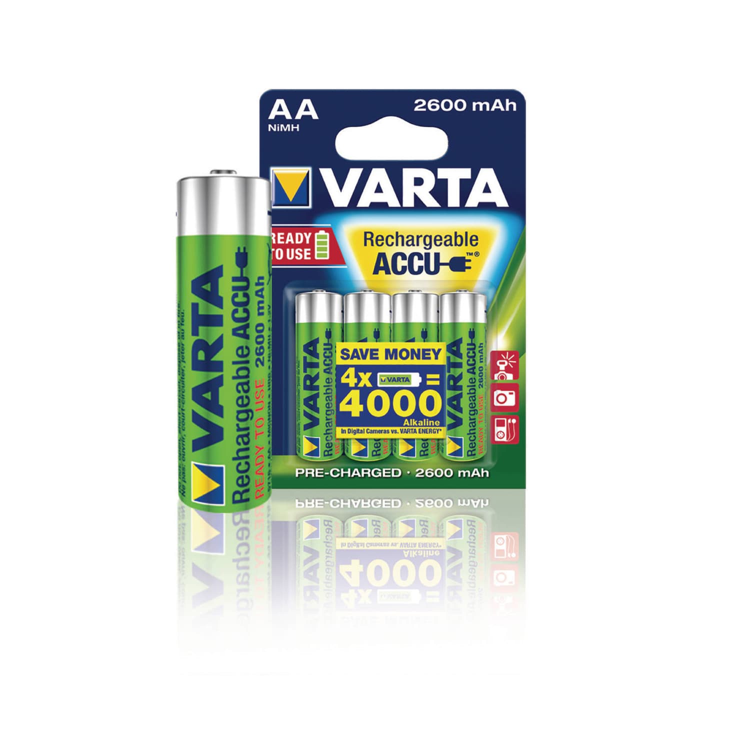 Varta Akumulator AA LR06 Ready2use 1,2V 2600mAh (4 kosi) 2