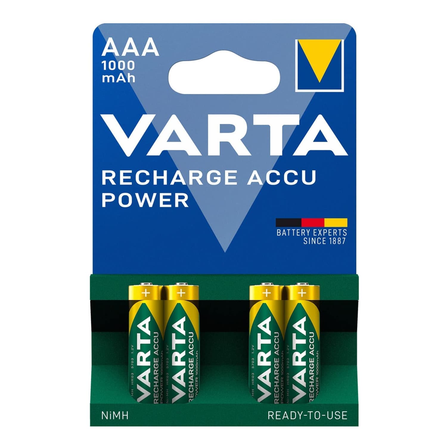 Akumulatorji Varta Ready2use AAA 1000mAh NiMH (4 kos) 2
