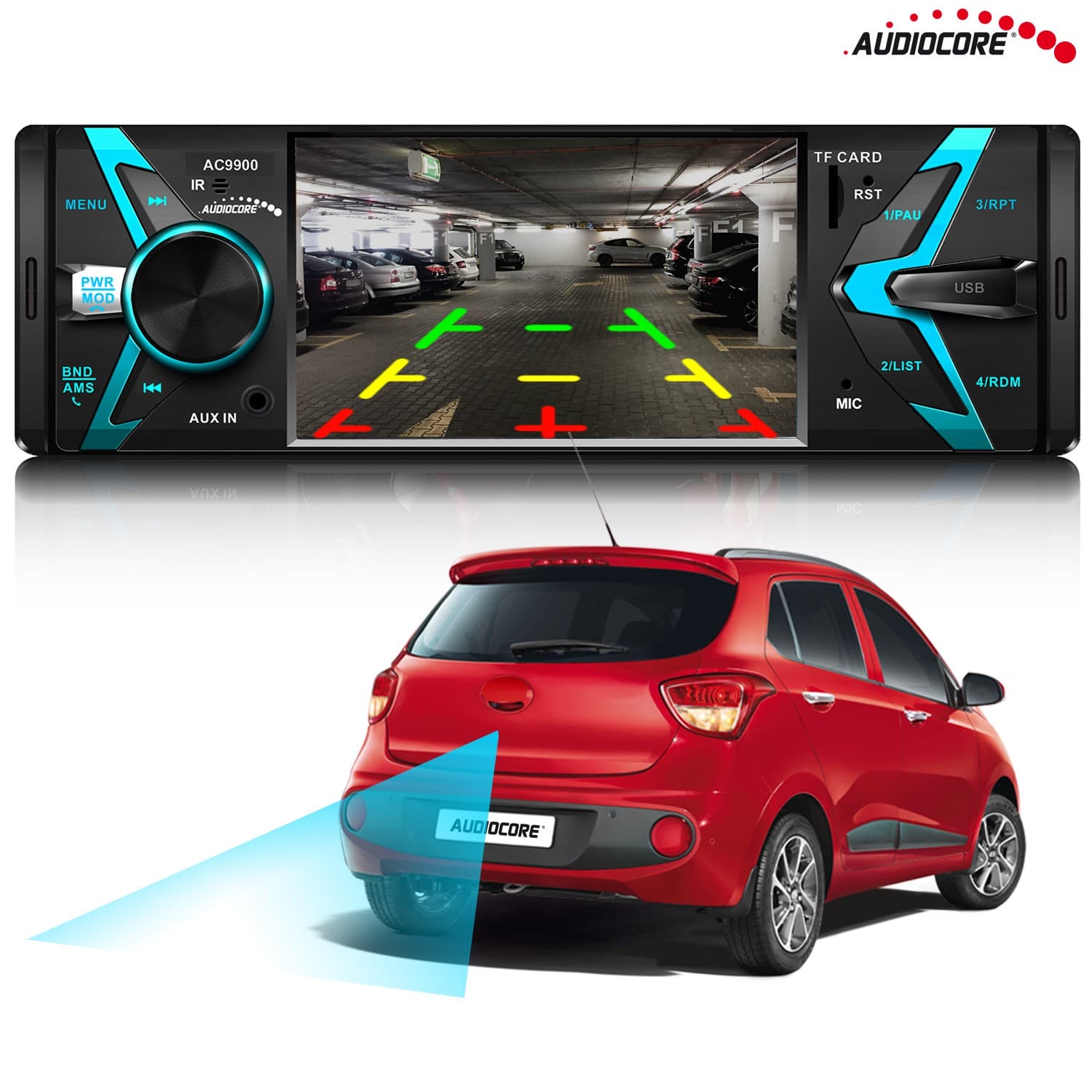 Avtoradio Audiocore AC9900 MP5, Bluetooth, prostoročno telefoniranje + daljinski upravljalnik 7