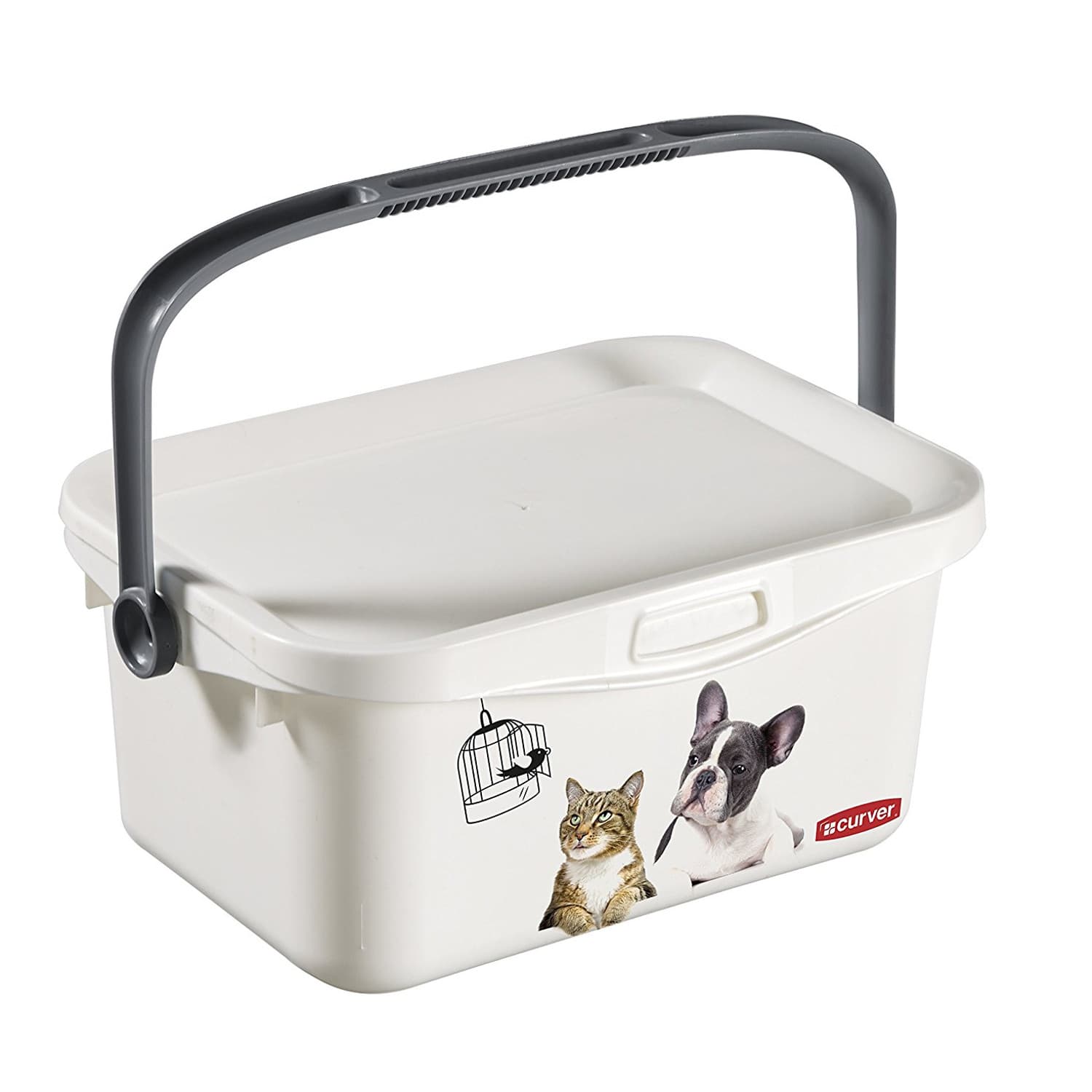 Plastični posodi Curver Petlife Multiboxx 3L z ročajem in pokrovom