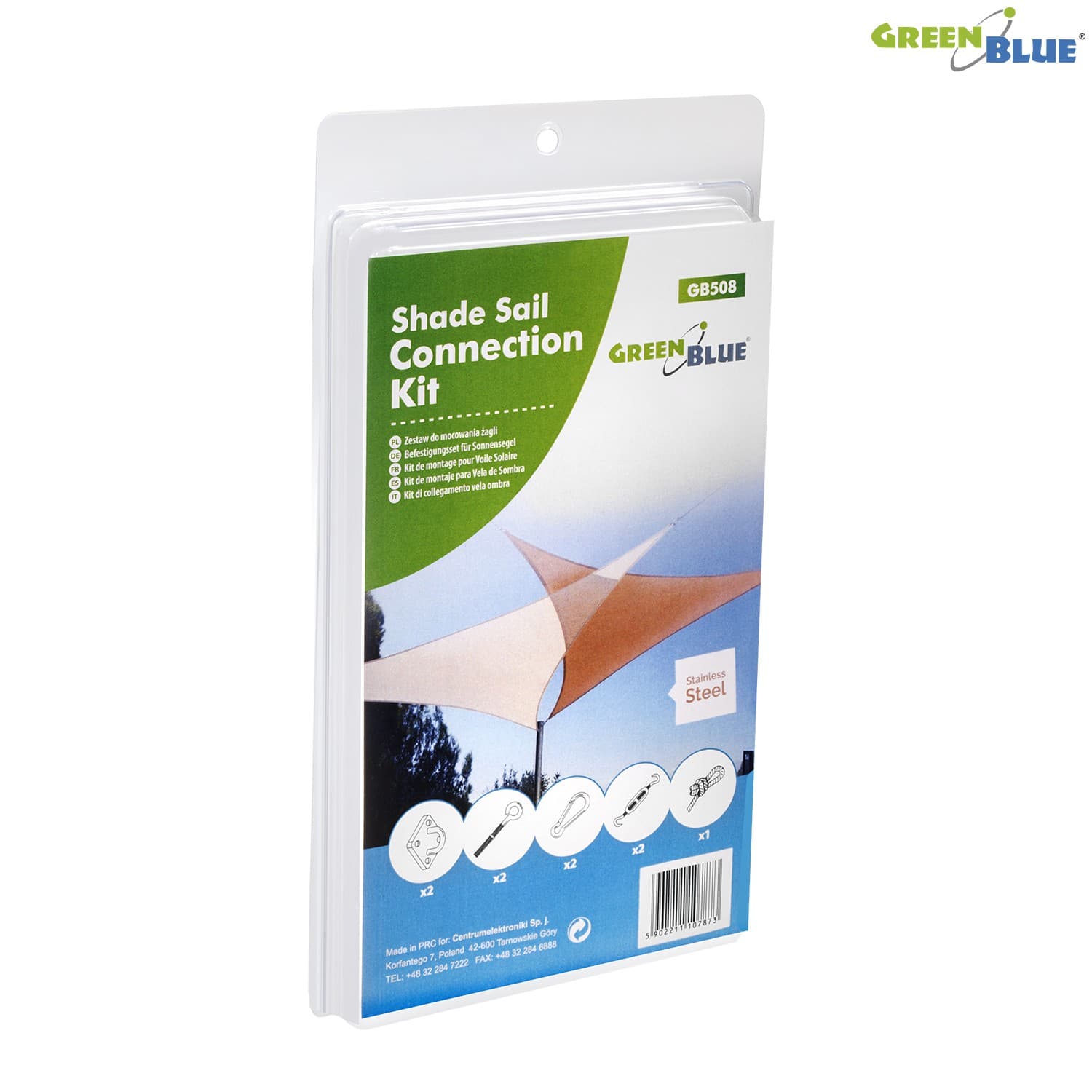 Set za montažo vrtnih jader GreenBlue GB508, nerjaveče jeklo 6