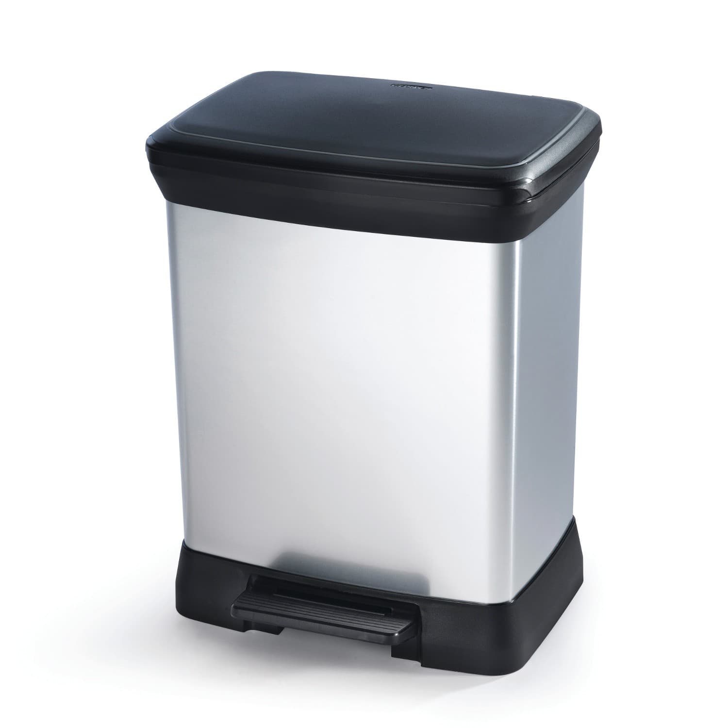 Kosil na pedala Curver Deco Bin 30L, srebrno-črn