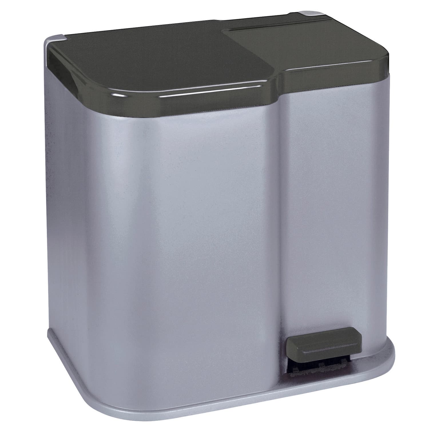Kosilnik za ločevanje odpadkov Curver Duo Pedalbin, 21L, siv