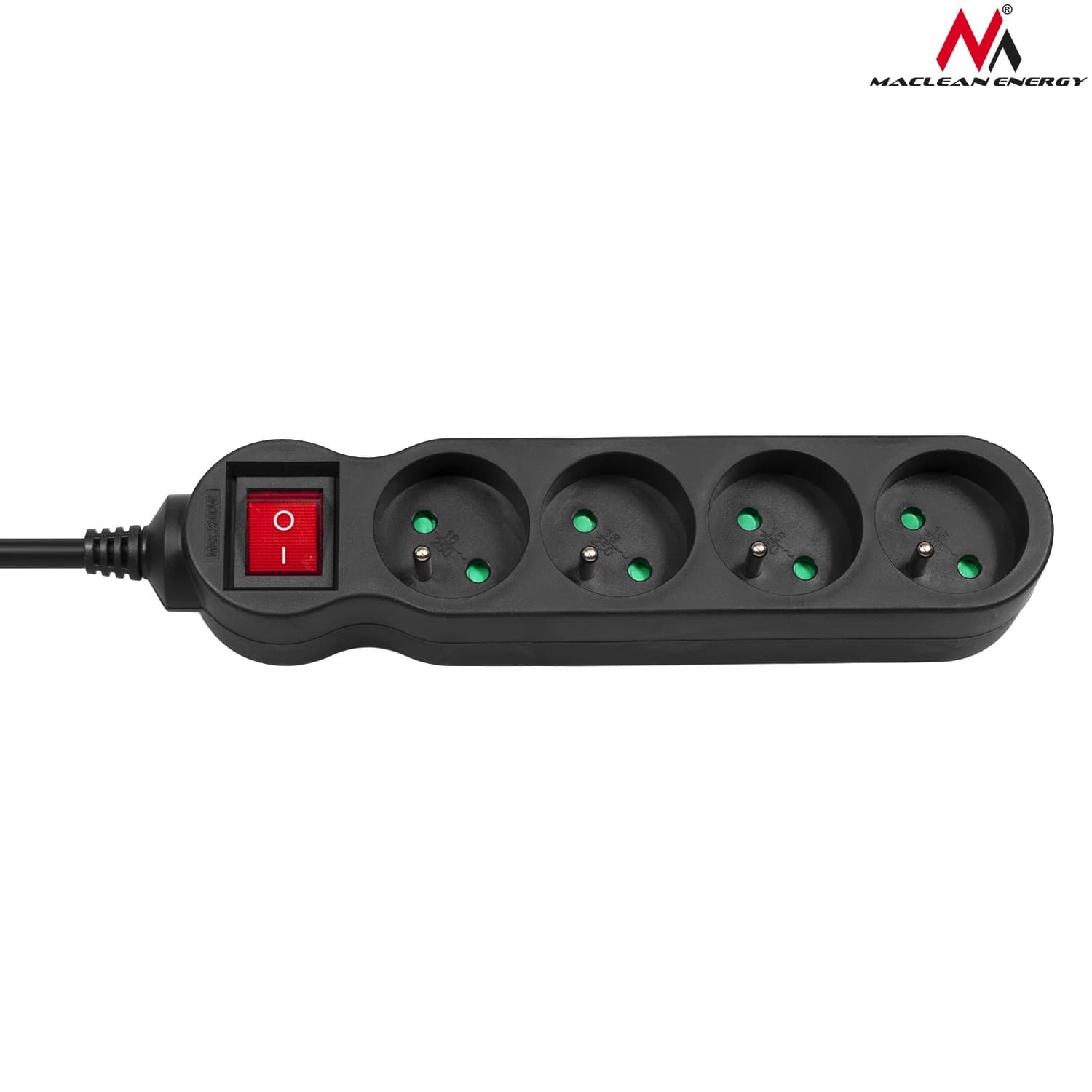 Maclean MCE180 napajalni kabel, 4 vtičnice, stikalo, 1.4m 4