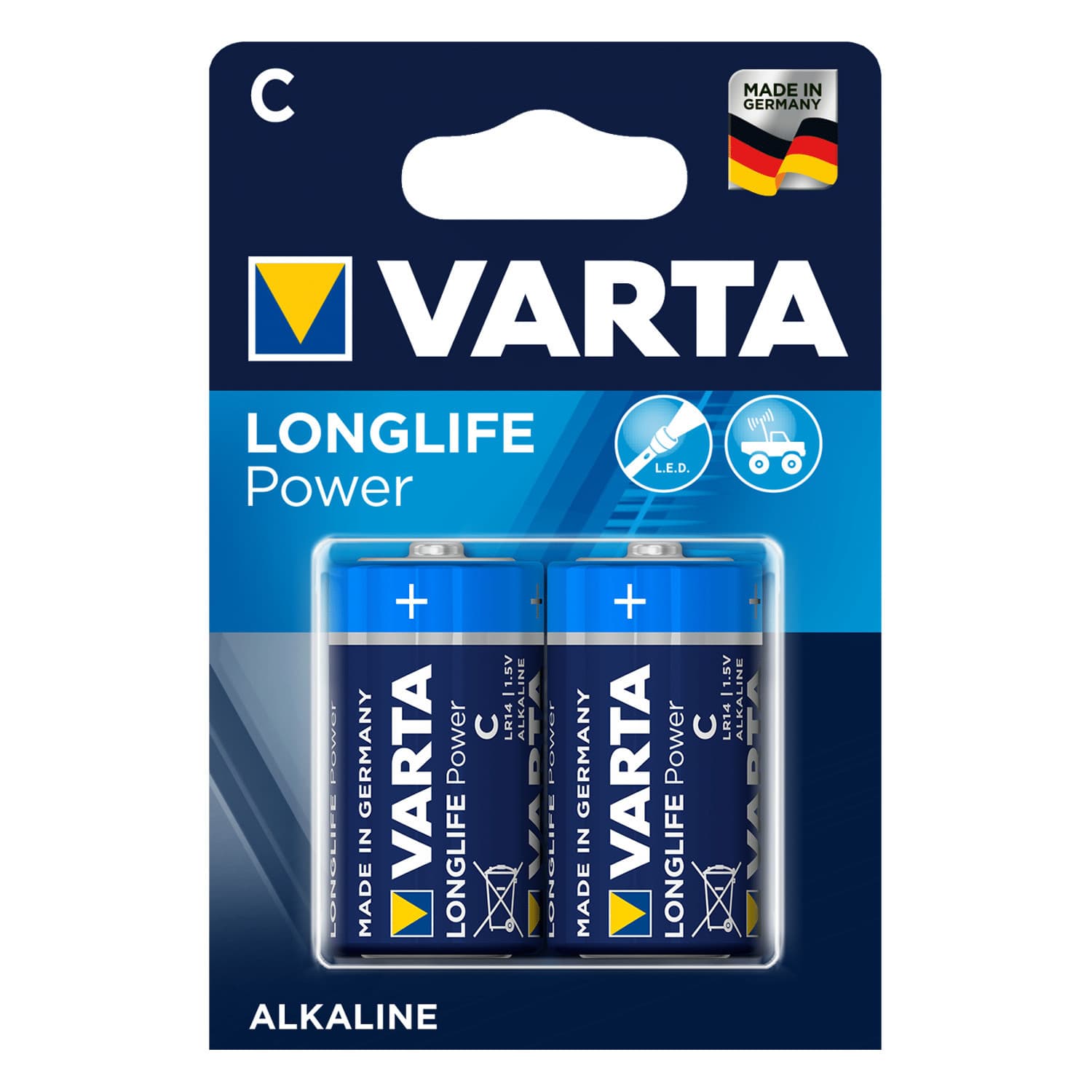 Bateriji Varta Longlife C LR14 1,5V alkalni (2 kos)