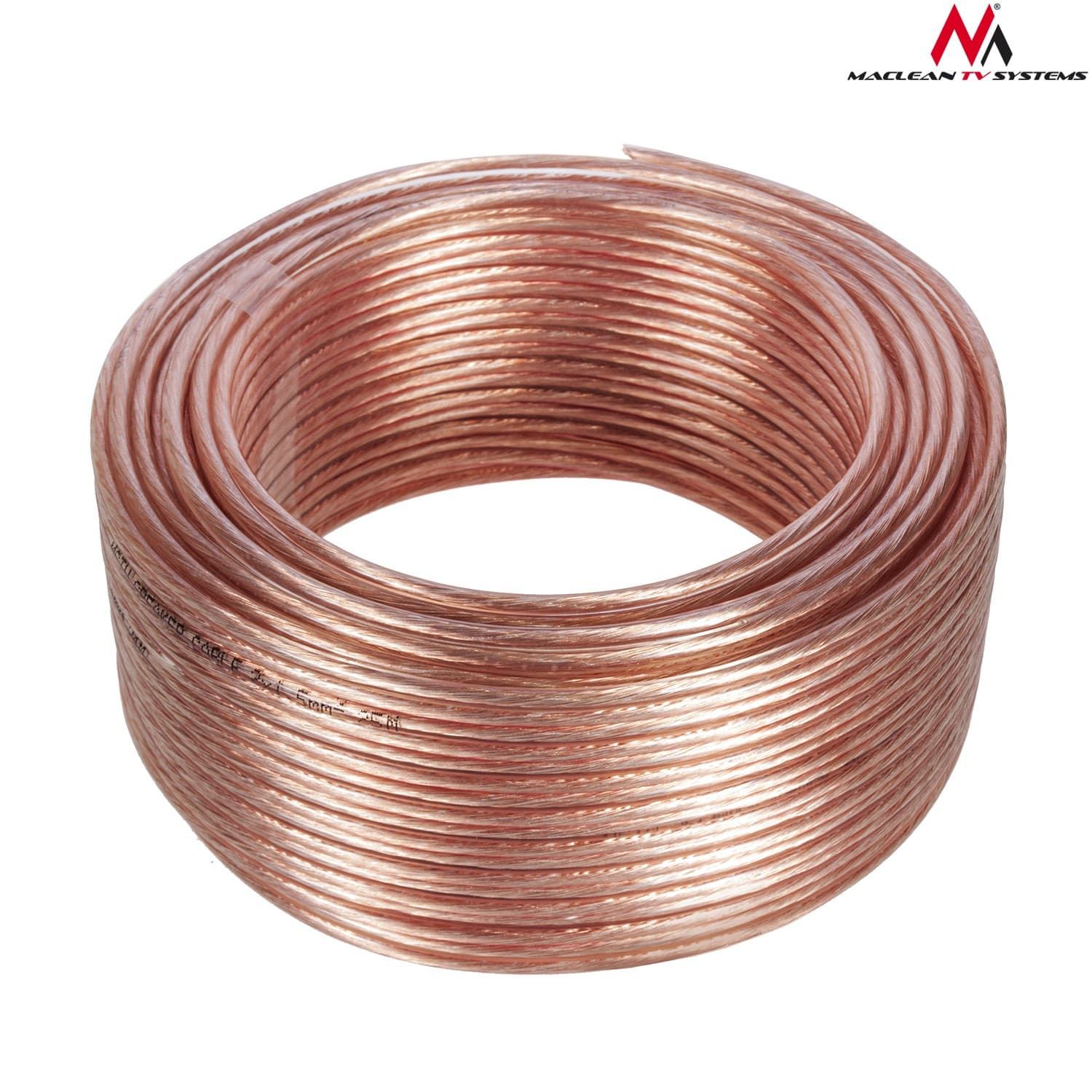 Zvočniški kabel Maclean, 2x1.5mm², 25m, prozoren 2