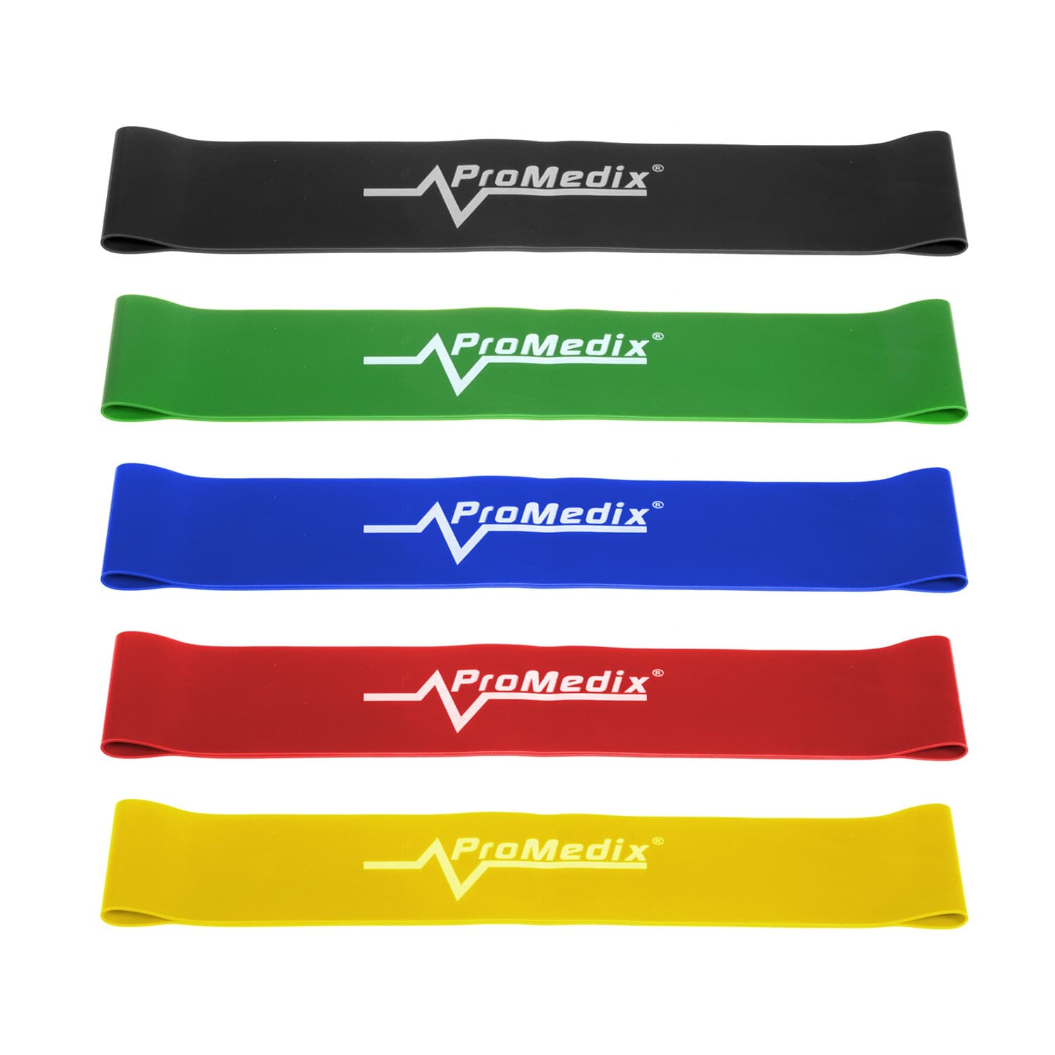Elastične latex vaje vaje za vadbo ProMedix PR-700 (komplet 5 kosov)
