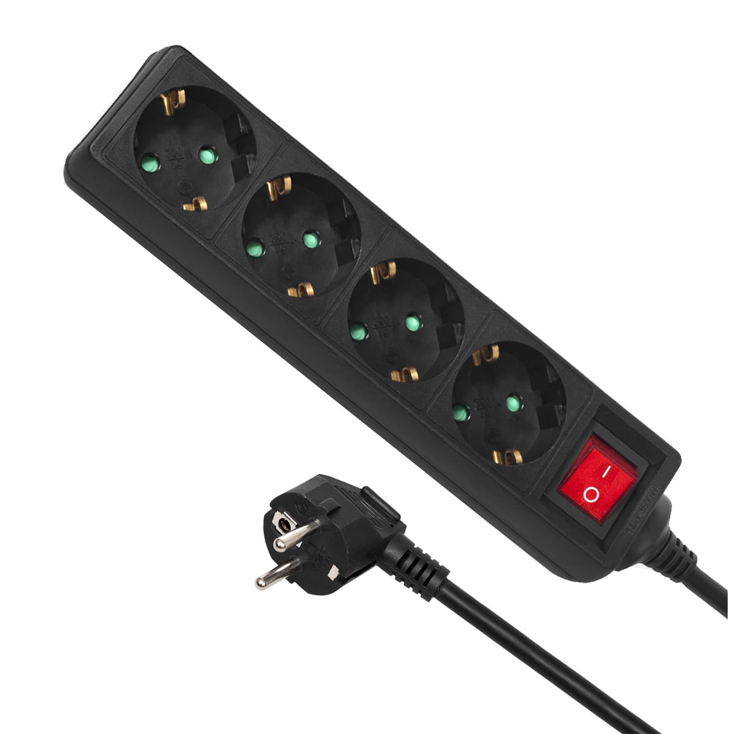 Razdelilna letev Maclean, 4 vtičnice, z izklopom, 3500W, 5m