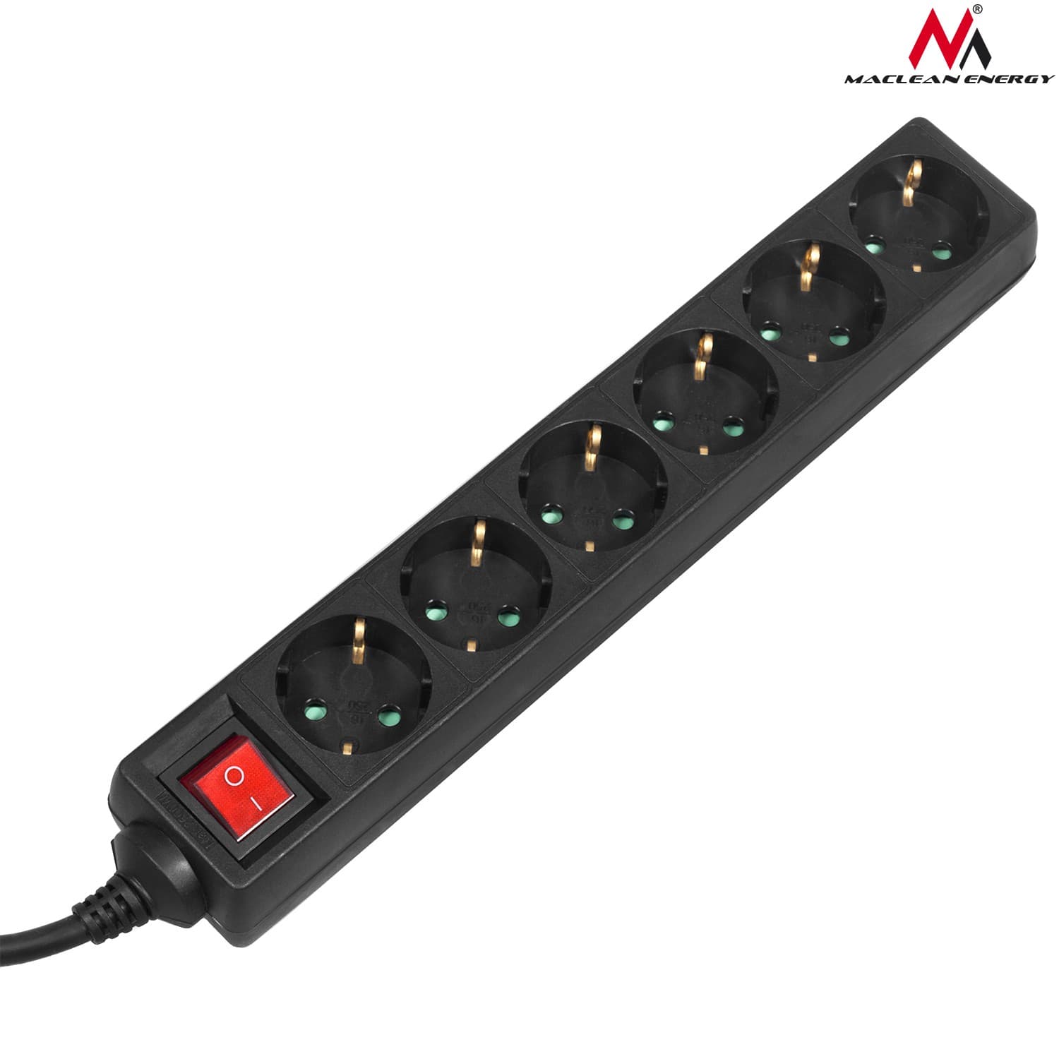 Maclean napajalni trak, 6 vtičnic, tip nemški, 3500W, 5m 4