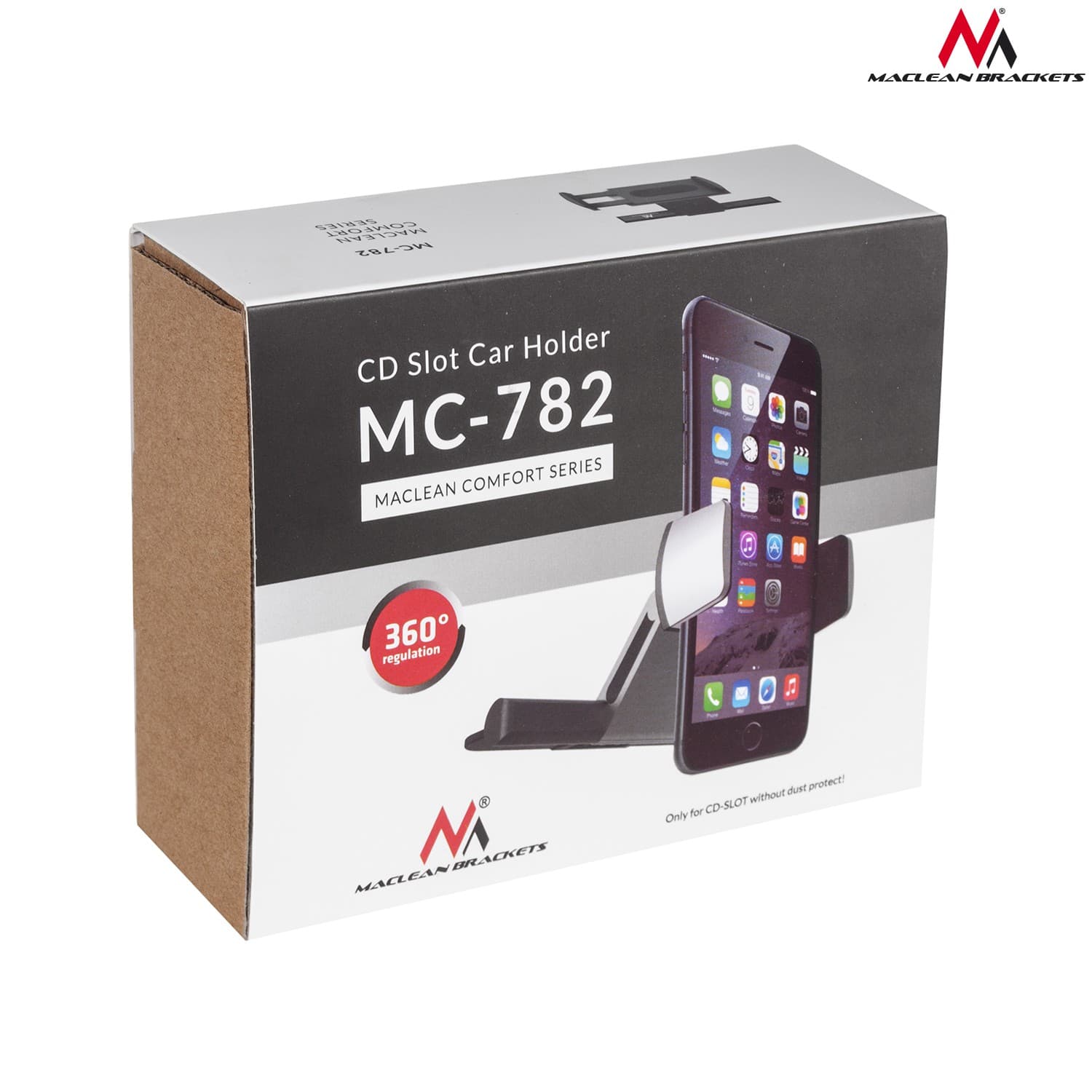 Maclean MC-782 avtomobilski nosilec za telefon (CD reža), ALU + ABS 7