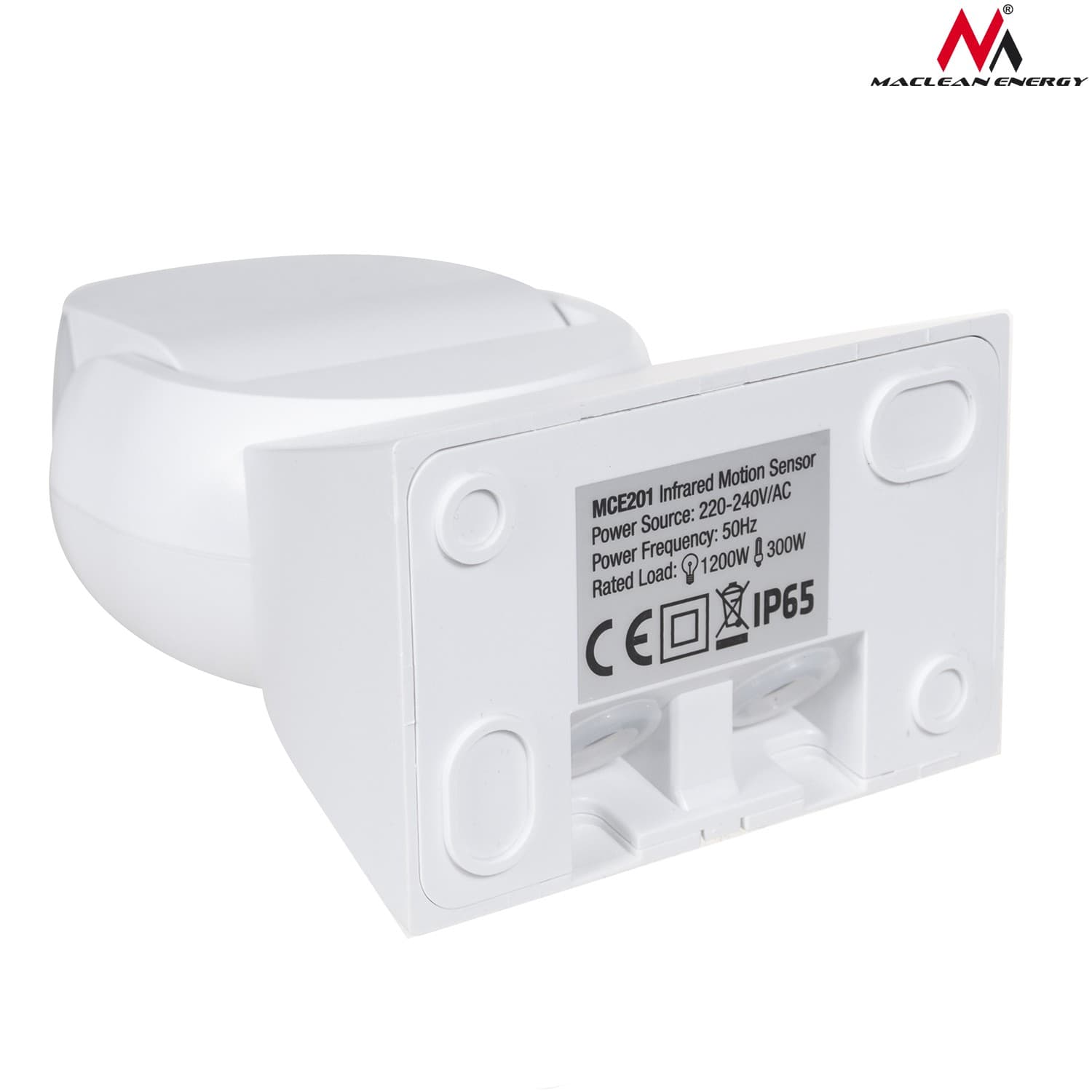 PIR senzor gibanja Maclean, IP65, 180°, doseg 12m, bel 6