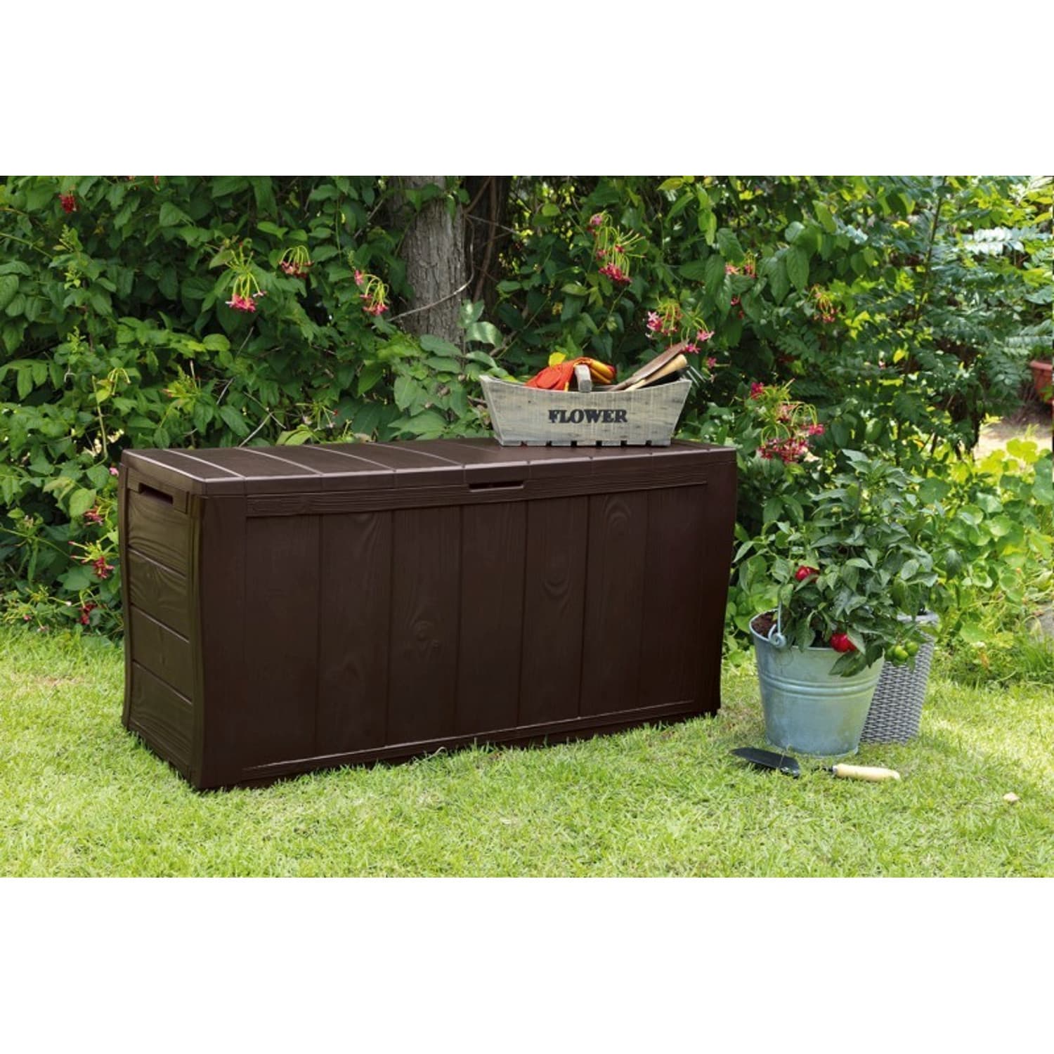 Keter Sherwood 270L - vrtna shranjevalna omarica, rjava 2