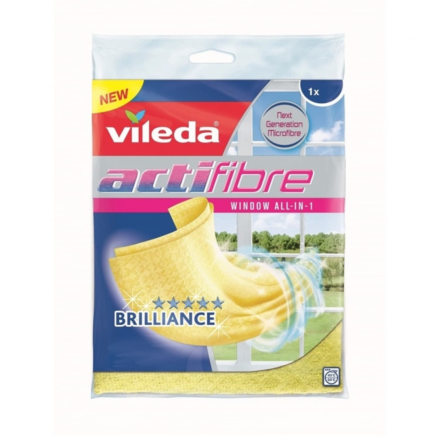 Mikrovlaknena krpa Vileda Actifibre za okna, PVA, 36x32 cm