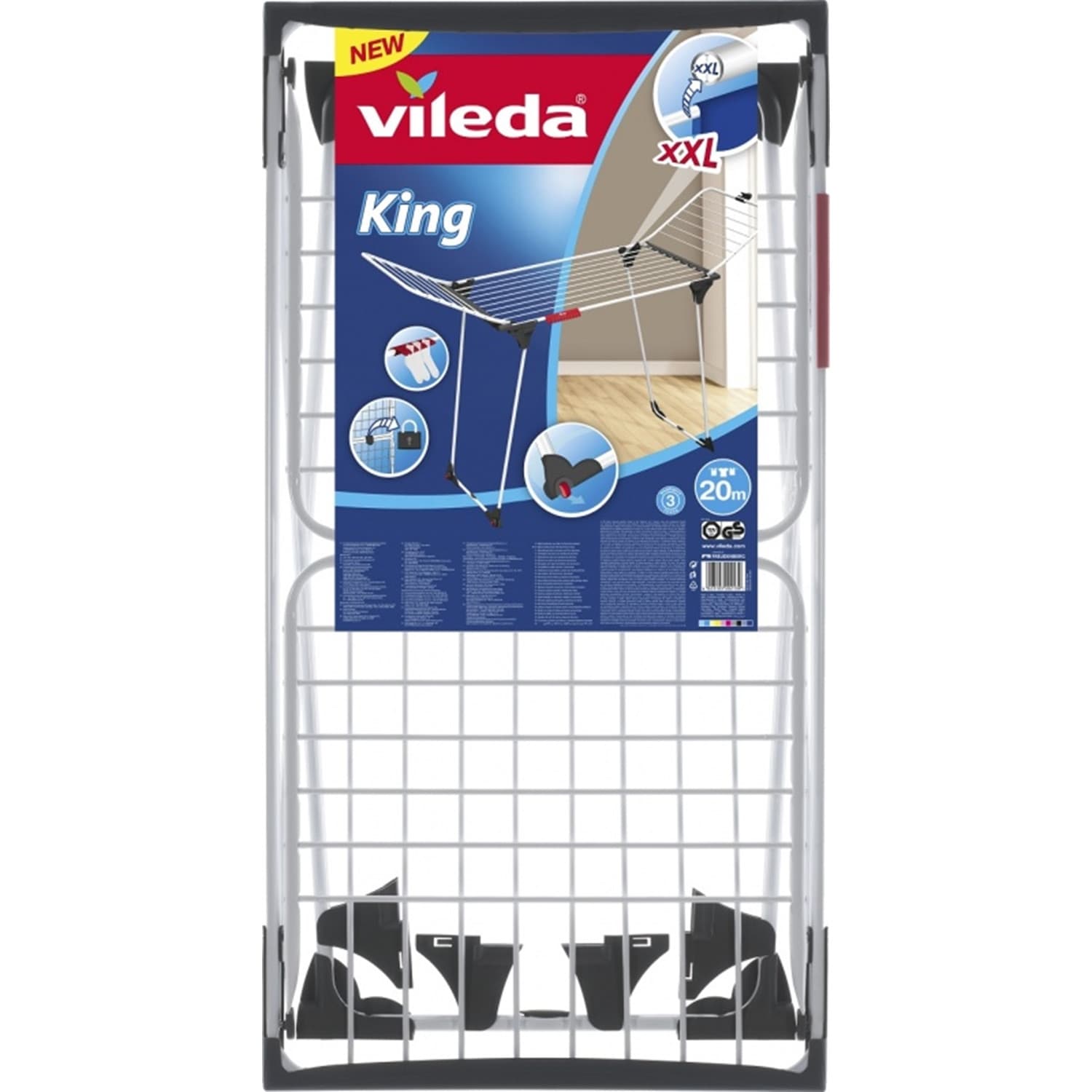 Stojalo za sušenje perila Vileda King, 20m 2