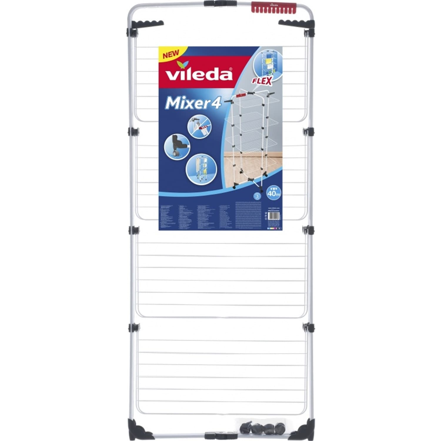 Pohištveno sušilo za perilo Vileda Mixer 4, vertikalno, 40m 2