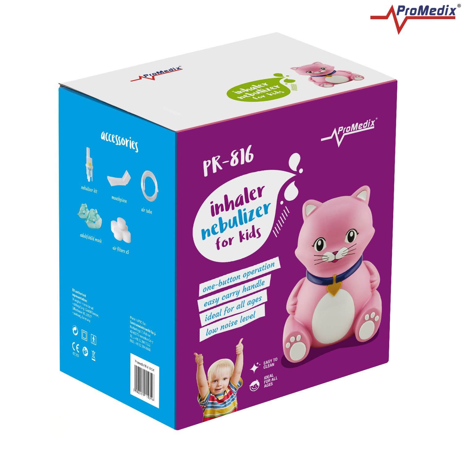 Otroški inhalator ProMedix Mucek PR-816 (nebulizator, maske) 2