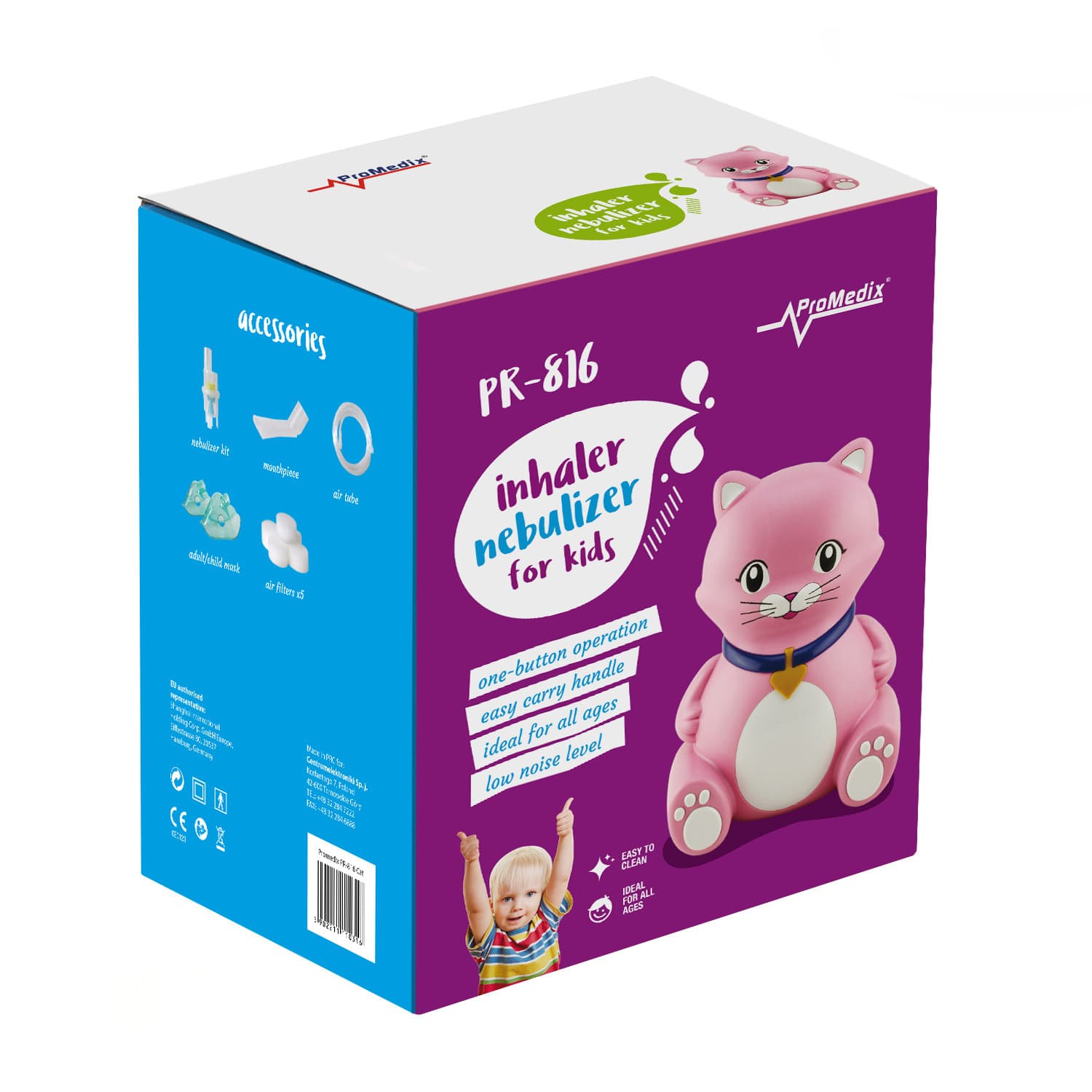 Otroški inhalator ProMedix Mucek PR-816 (nebulizator, maske) 7