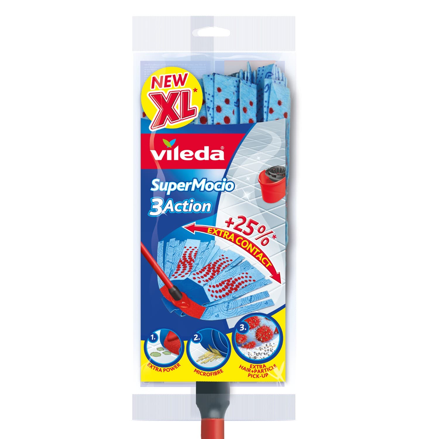 Vileda SuperMocio 3Action Velour mop z drškom 2