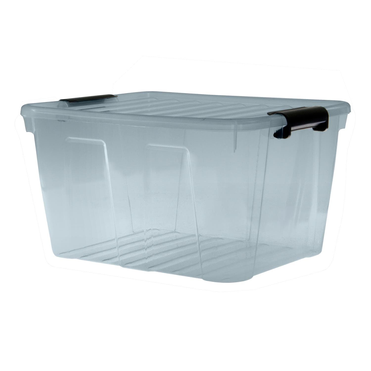 Plast Team Home Box posoda s pokrovom, 30L, transparentno-siva