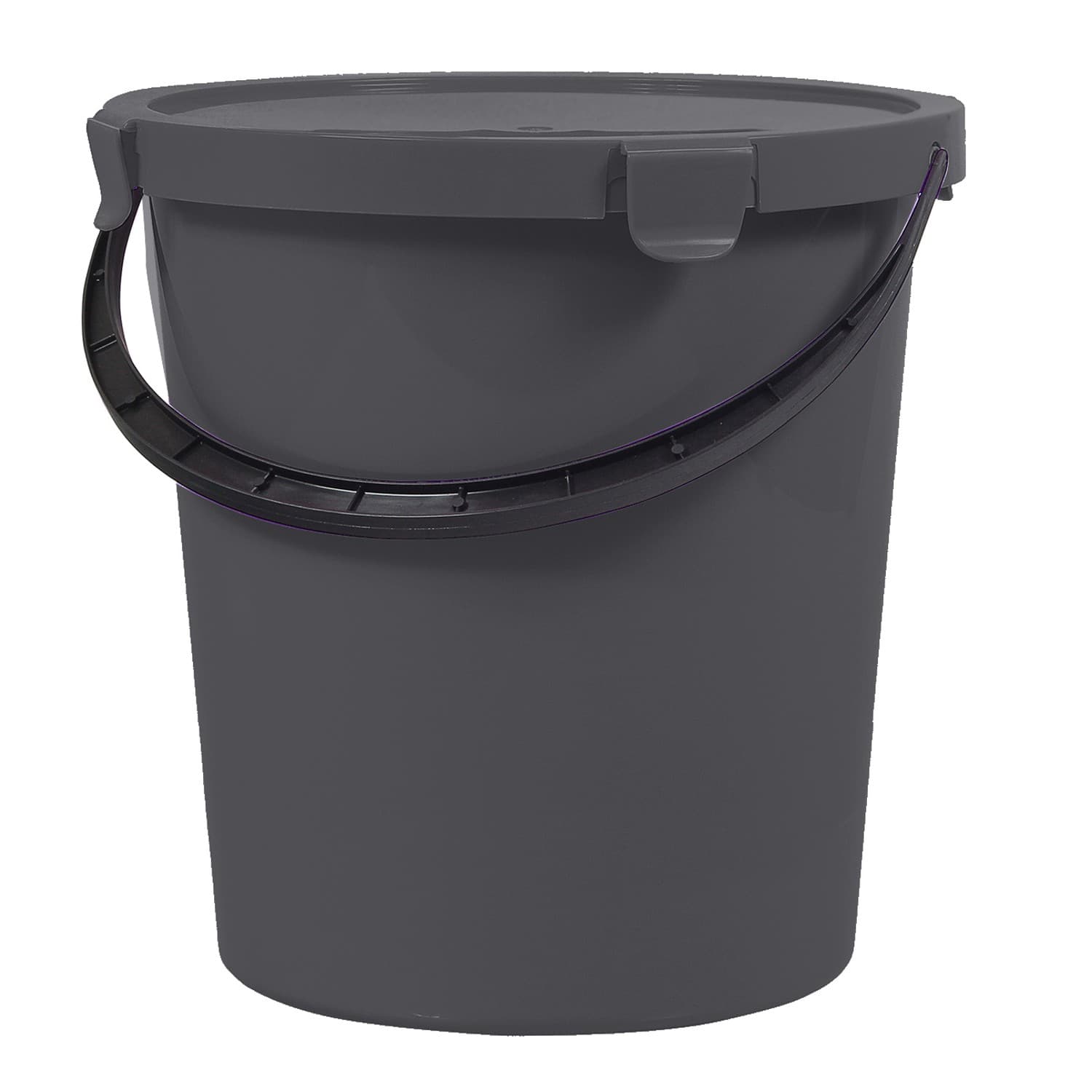 Plast Team Berry vedro s pokrovom, 5L, temno sivo