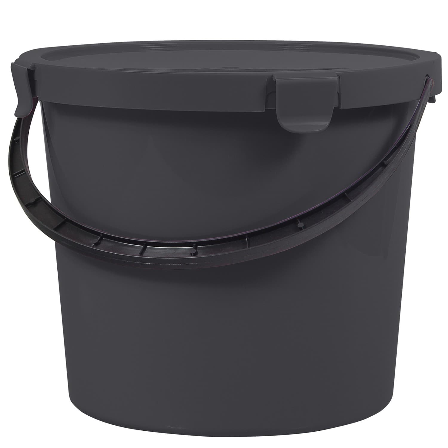 Plast Team Berry vedro s pokrovom, 10L, temno sivo
