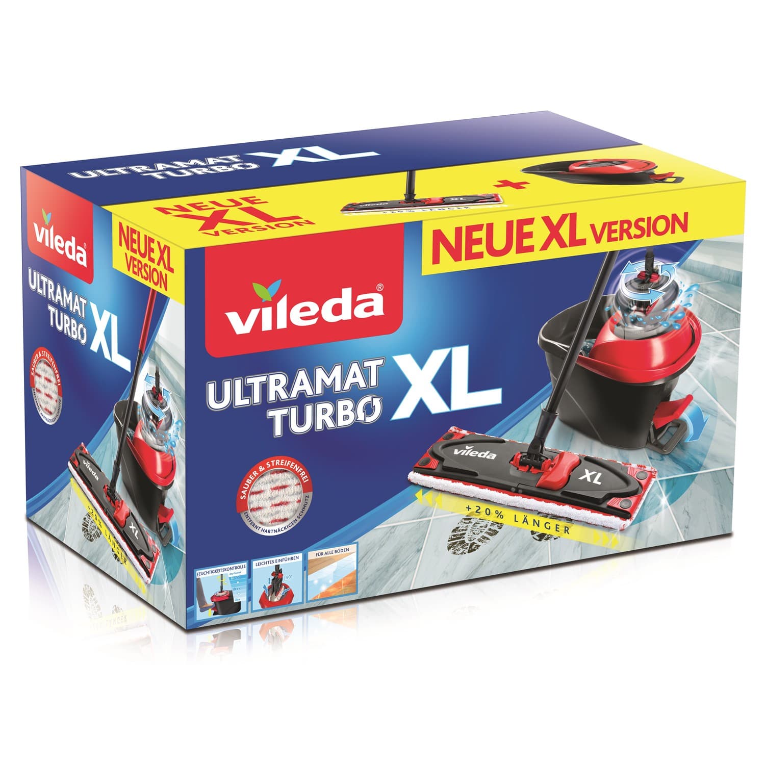 Vileda Ultramax Turbo XL ploski mop z vedrom, XL