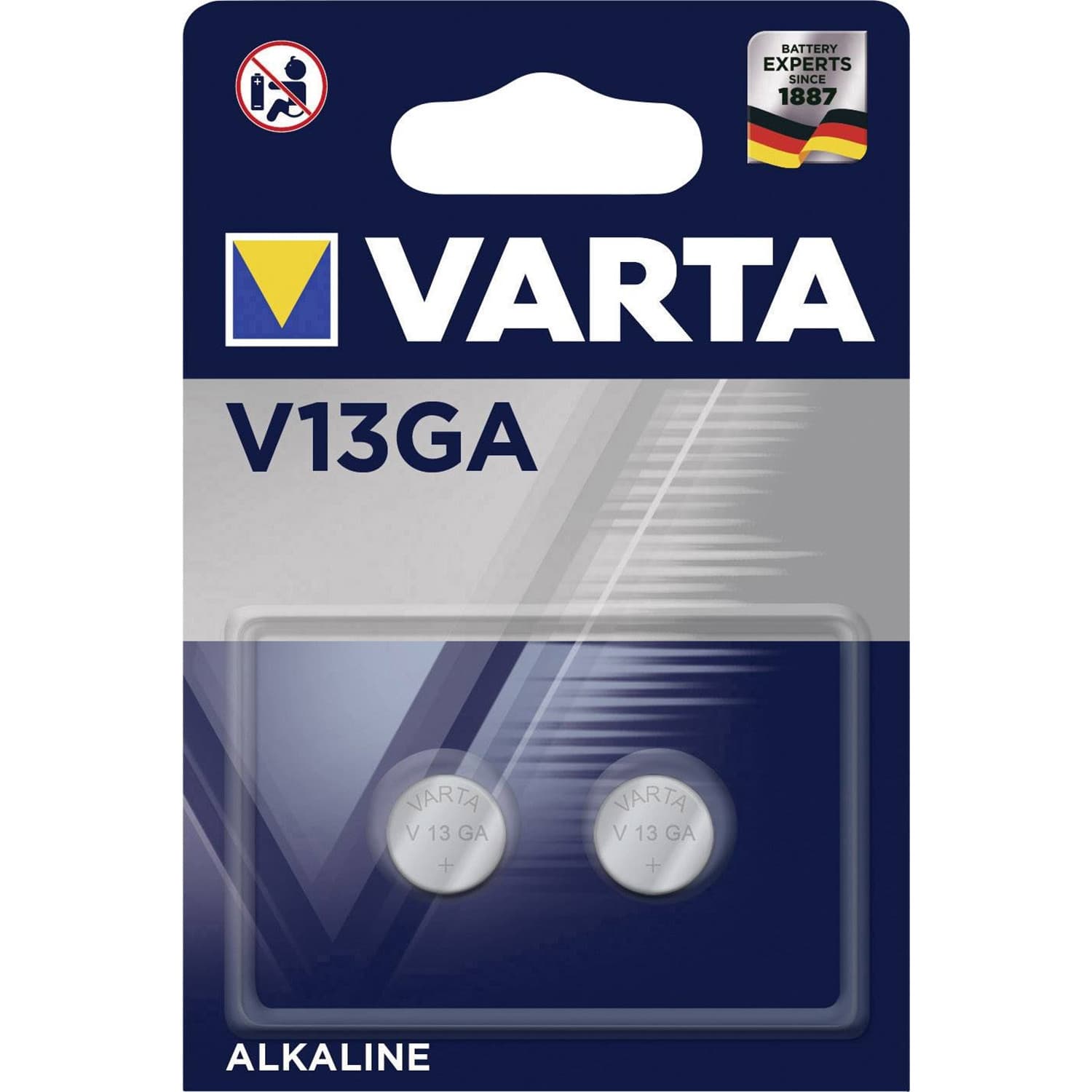 Bateriji Varta AG13 V13GA LR44 1,5V alkalni (2 kos)