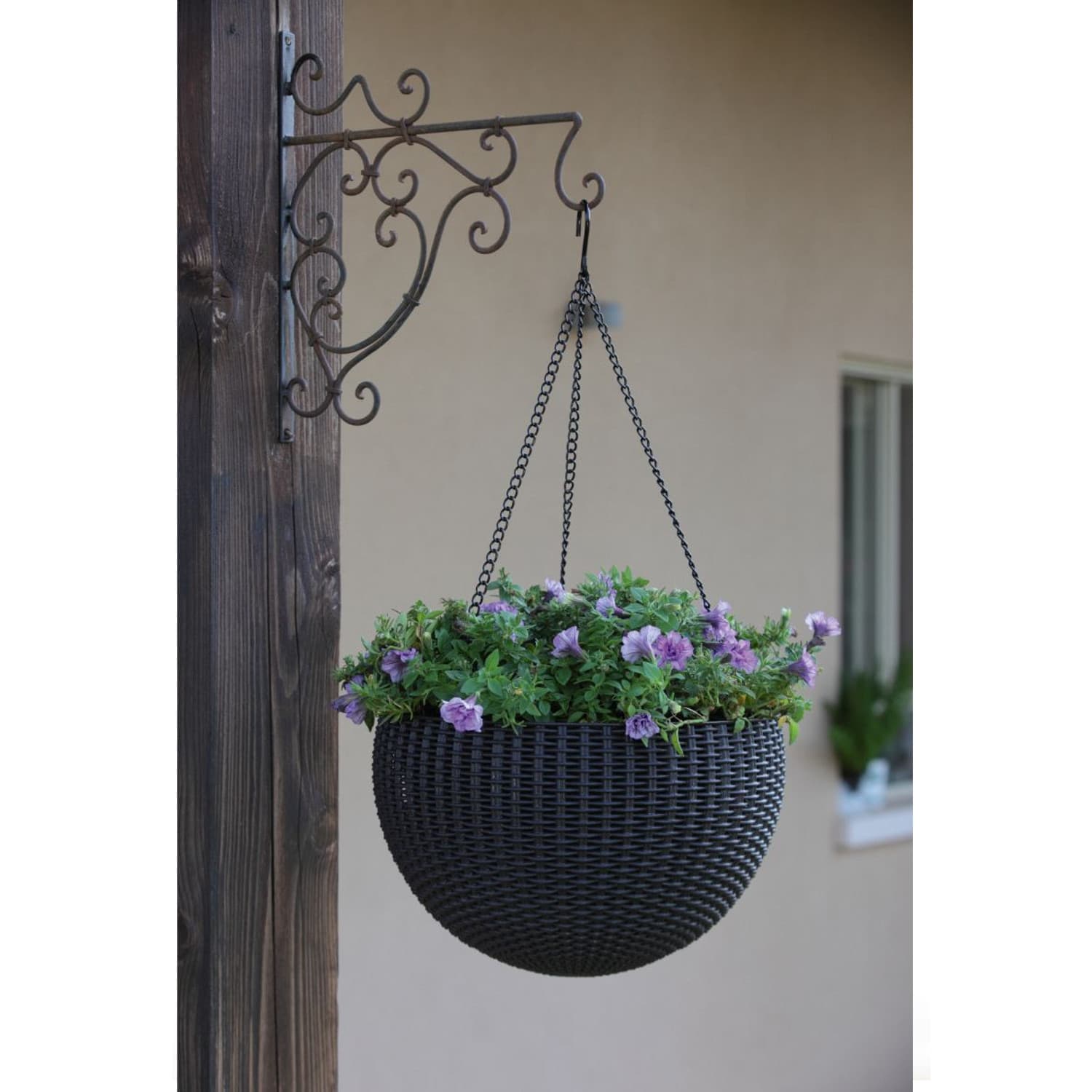 Keter Sphere Planter - viseča lončnica, rjava 2