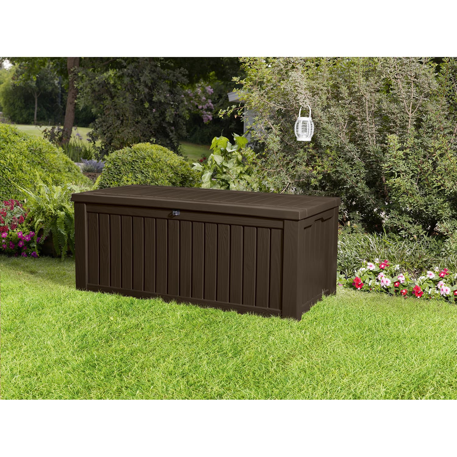 Keter Rockwood 570L - vrtna shranjevalna klop, rjava 8