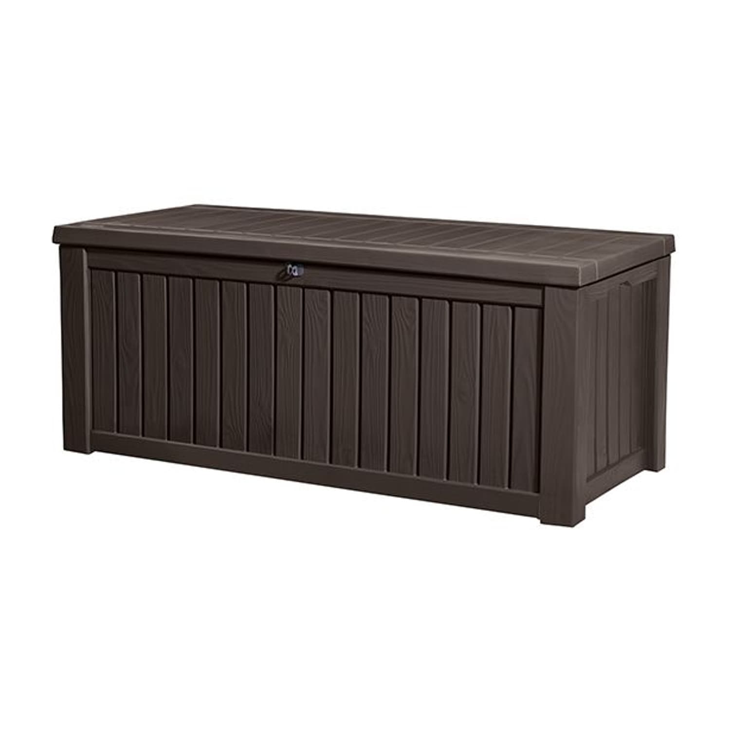 Keter Rockwood 570L - vrtna shranjevalna klop, rjava
