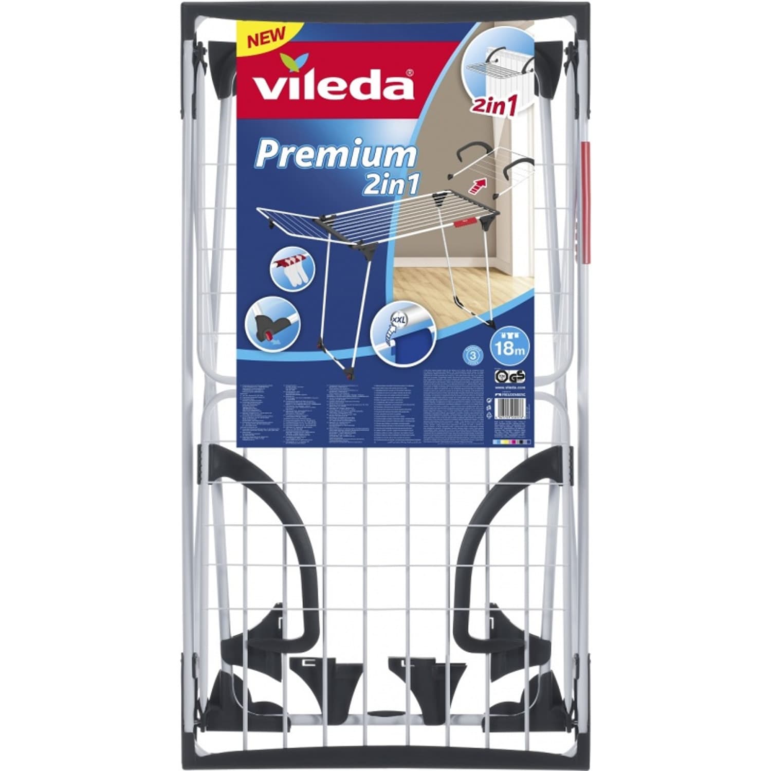Sušilo za perilo Vileda Premium 2v1, 18m prostora za sušenje 2