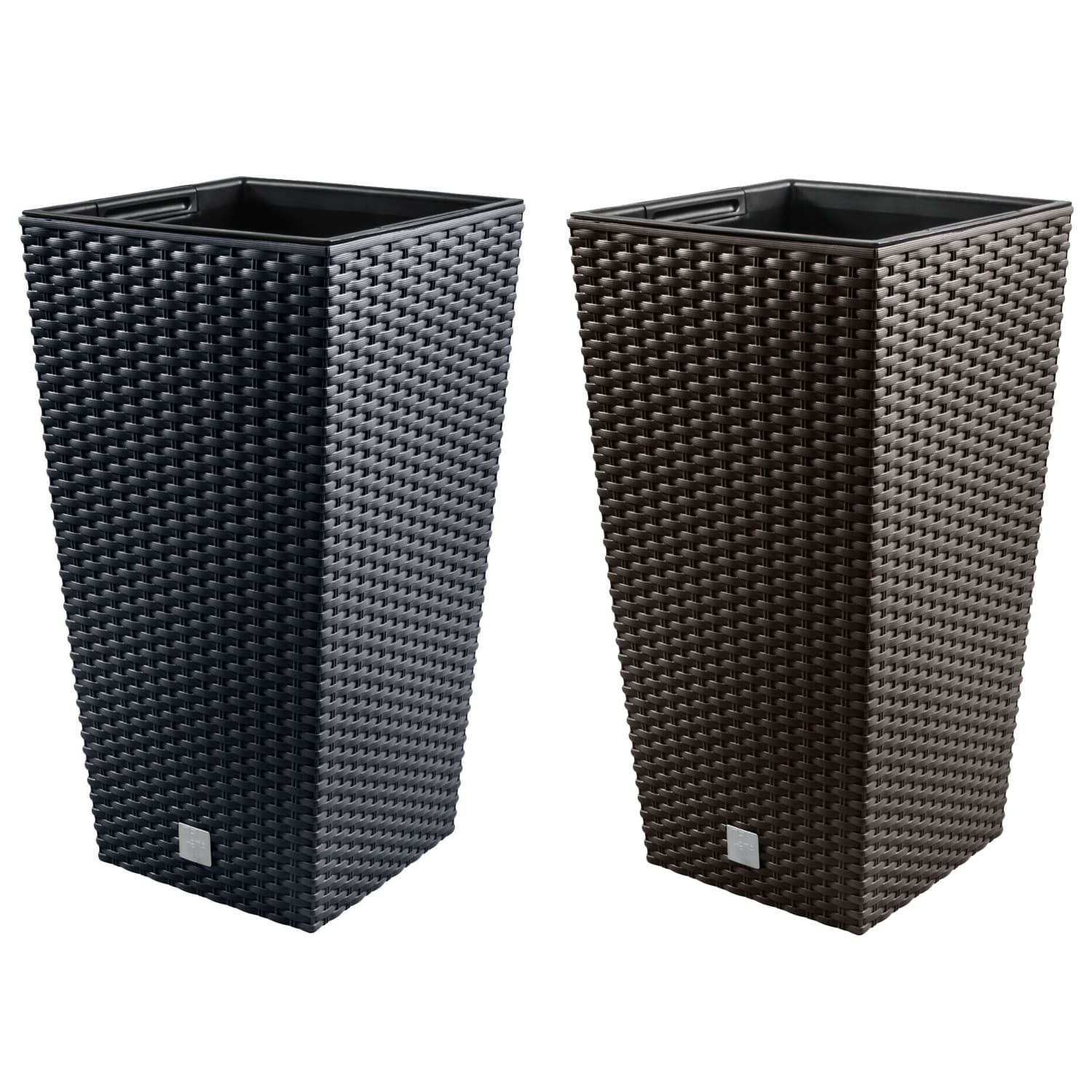 Dvolična cvetlična posoda Rato Square 22,5 cm, antracit 8