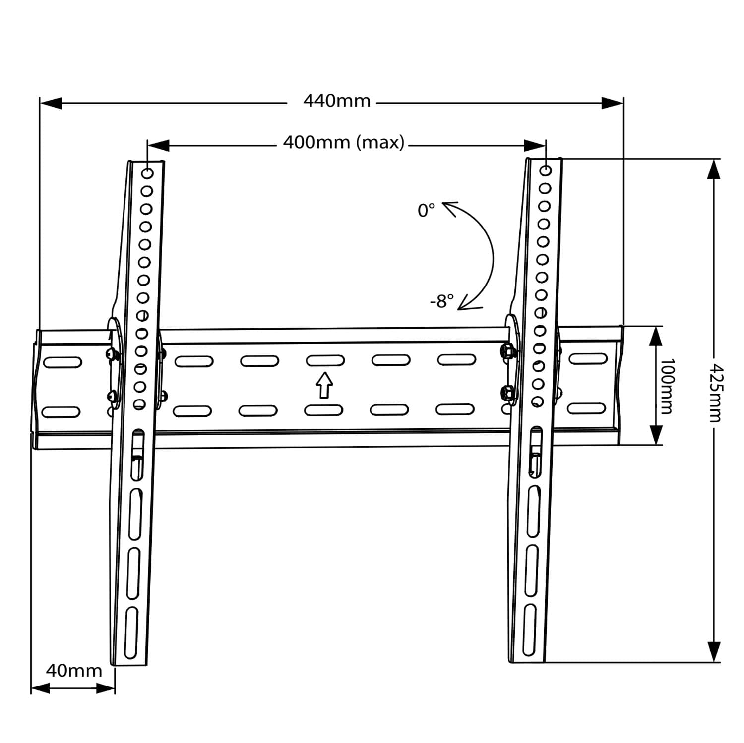 Maclean TV Stojalo, univerzalno, max VESA 400x400, 26-55", 40kg, črno 6
