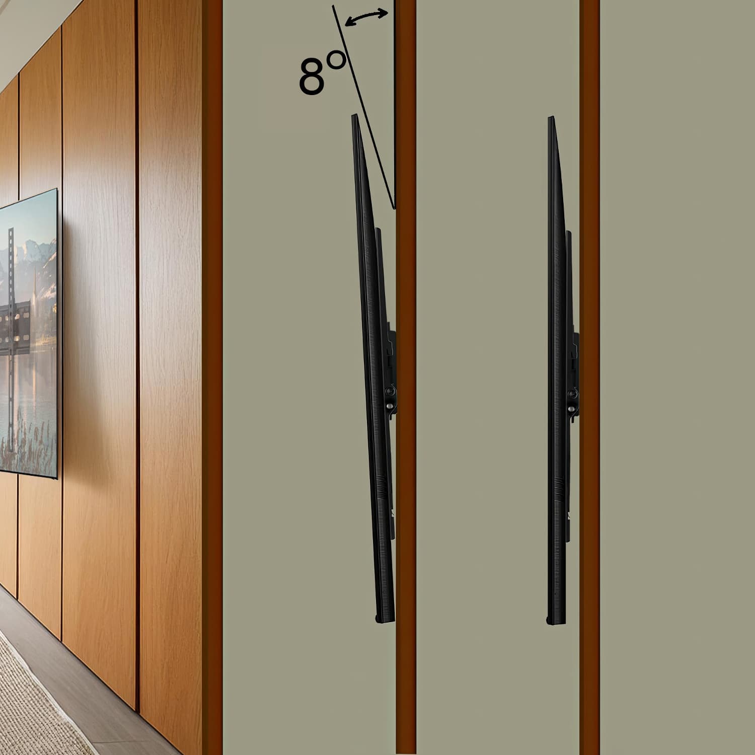 Maclean TV Stojalo, univerzalno, max VESA 400x400, 26-55", 40kg, črno 8