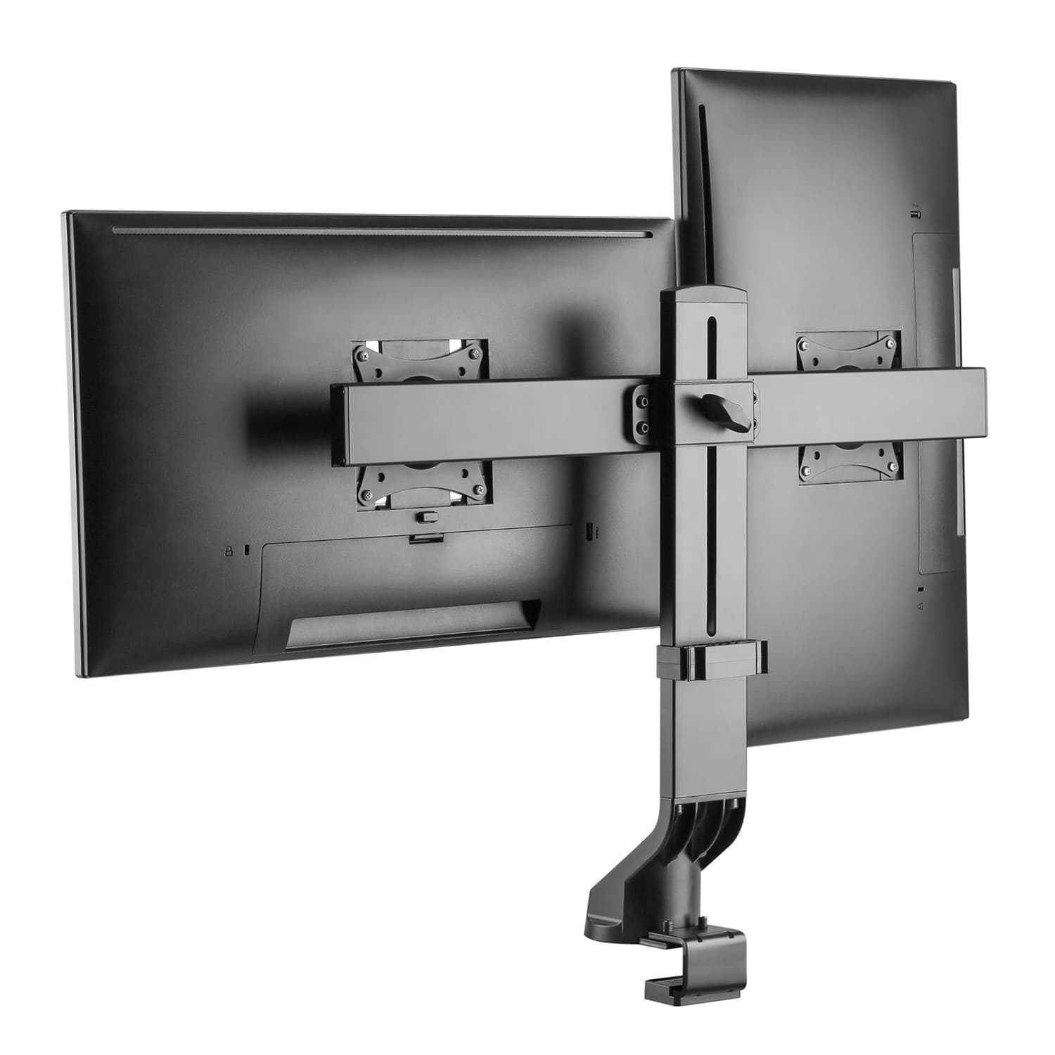 Maclean MC-854 dvojni namizni nosilec za monitor, 17"-27", 14kg, VESA 75x75/100x100 5