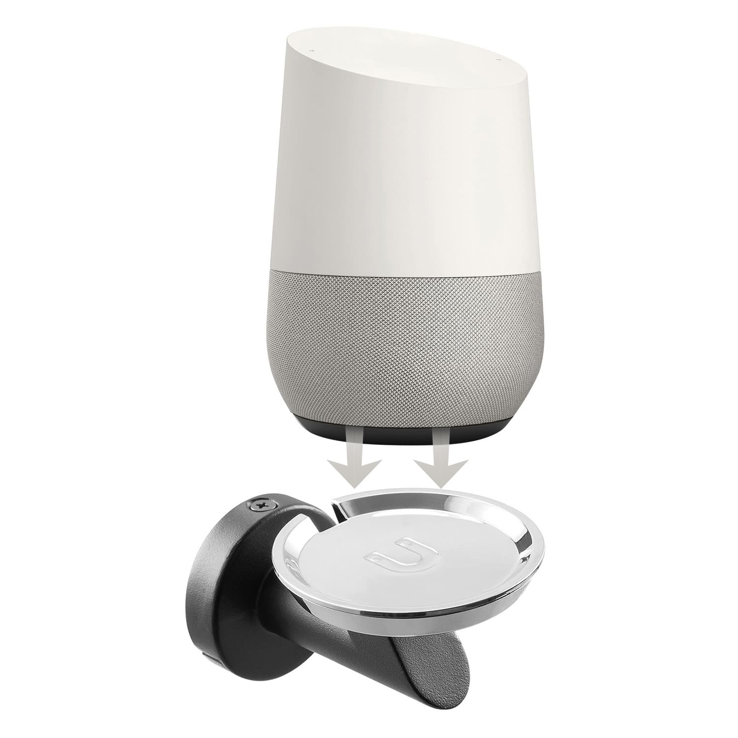 Maclean MC-857 stenski nosilec za Google Home, črn 2