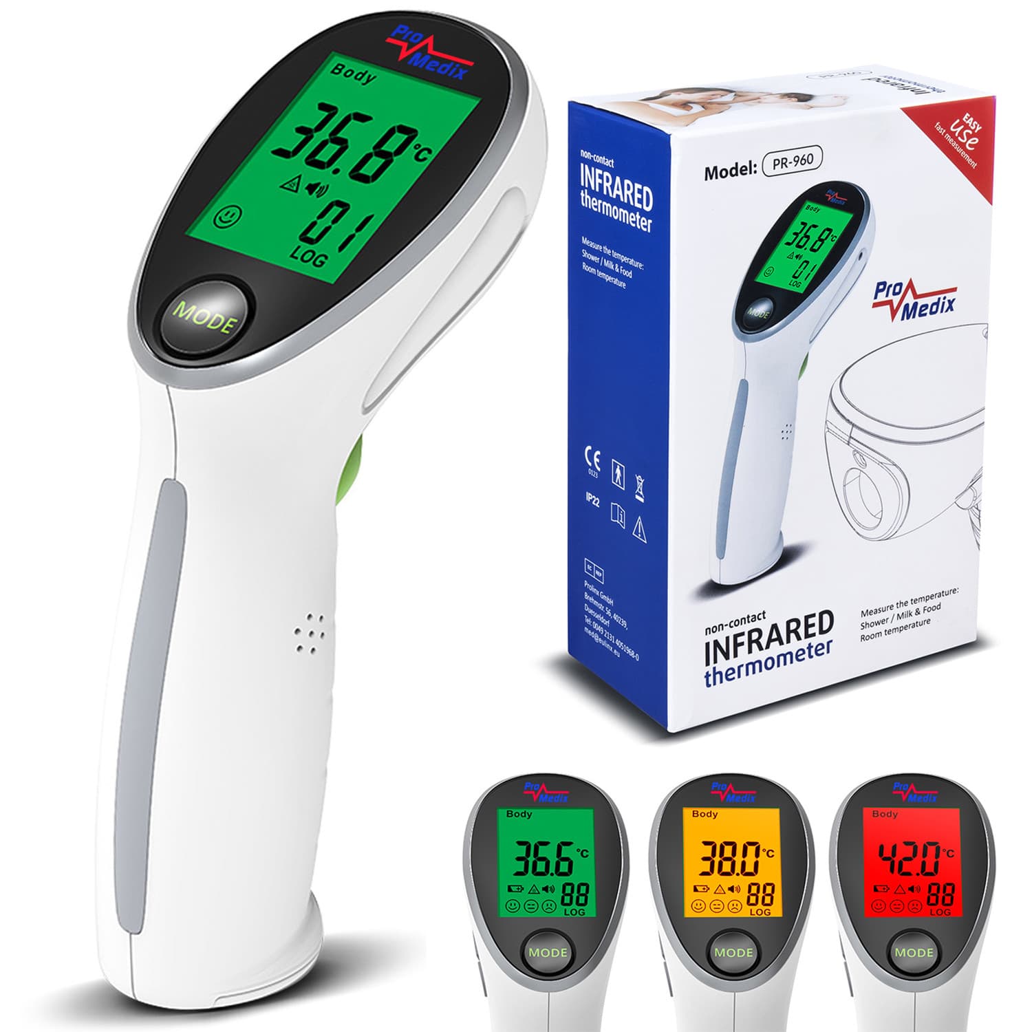 Brezdot. infrardeči termometer Promedix PR-960, medicinski