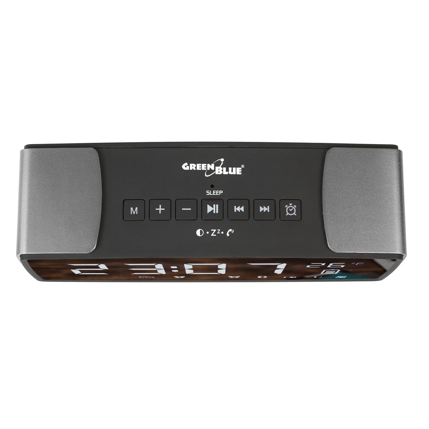 Radiobudilka Bluetooth GreenBlue GB200, FM, AUX, 6W, temperatura, ura 4