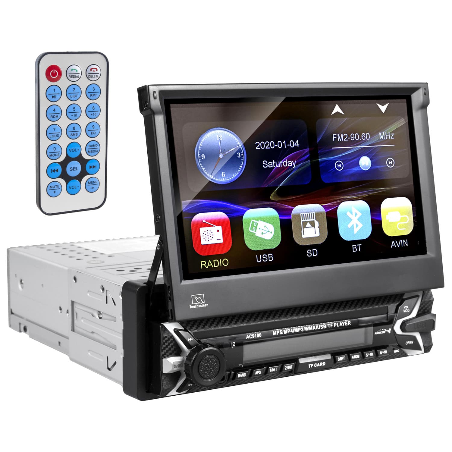 Avtoradio Audiocore AC9100 – izvlačni zaslon 7" LCD, MP5, Bluetooth, RDS 2