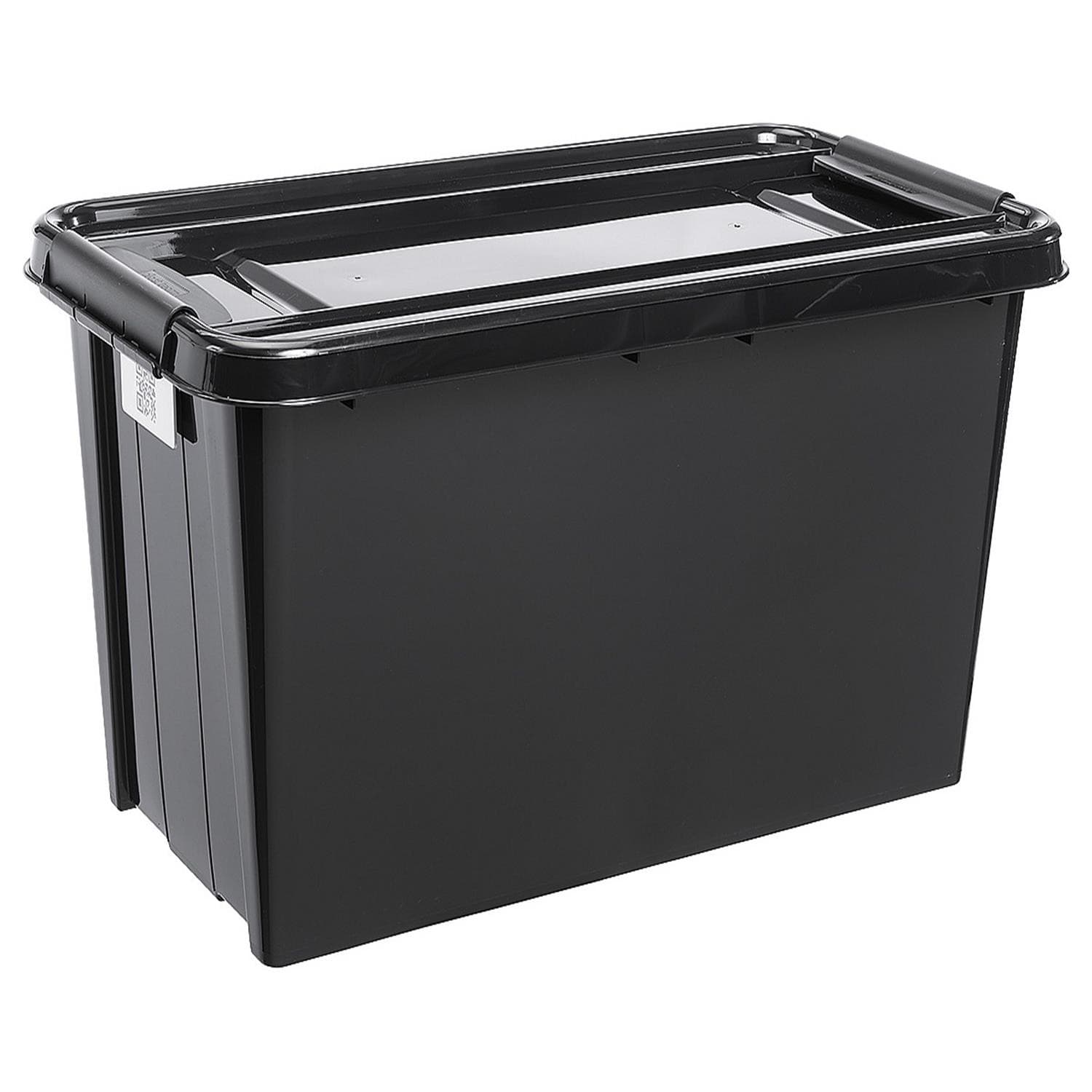 PLAST TEAM ProBox Recycle QR zabojnik s pokrovom, 70L, črn