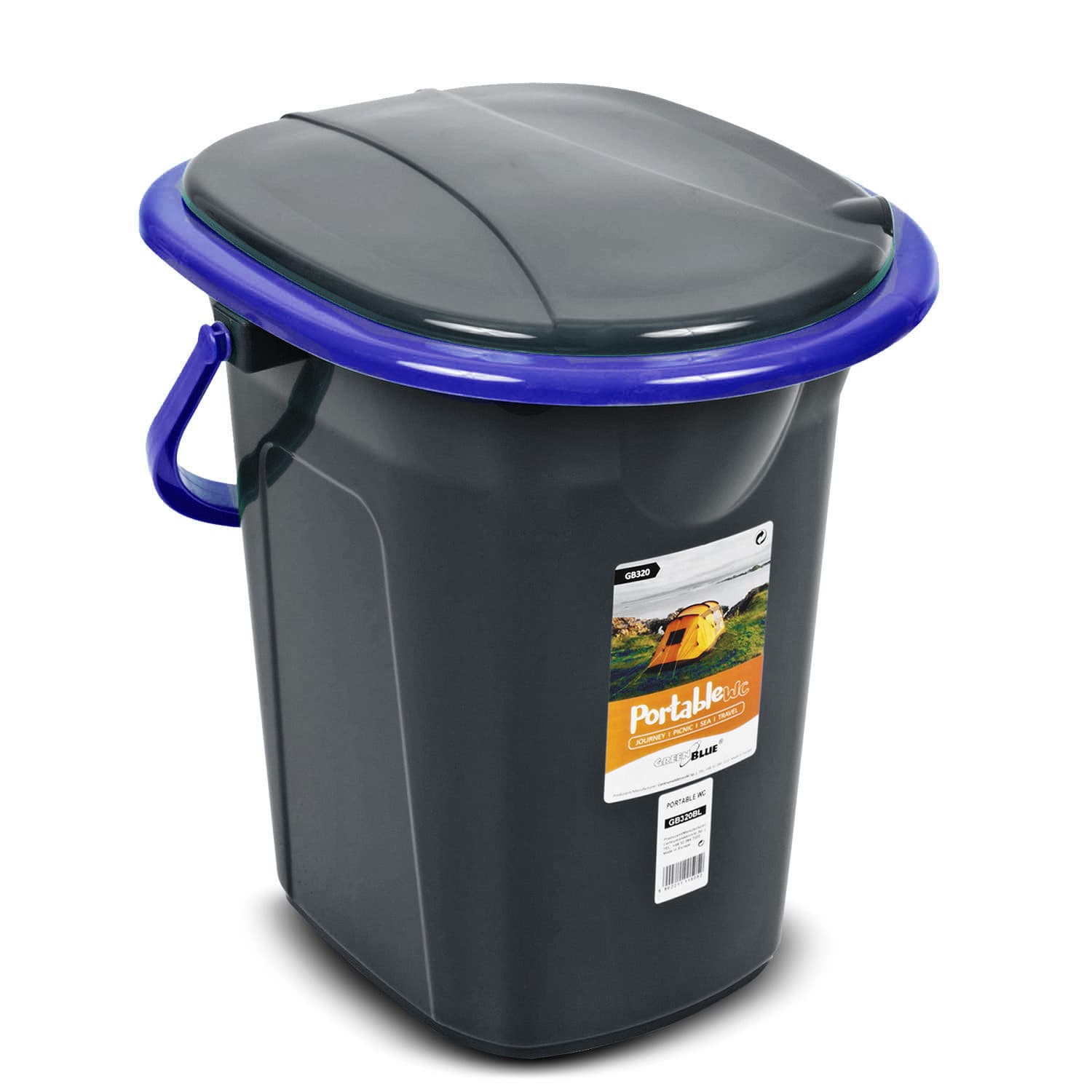 Potovalna toaleta GreenBlue GB320BB, črno-granatna