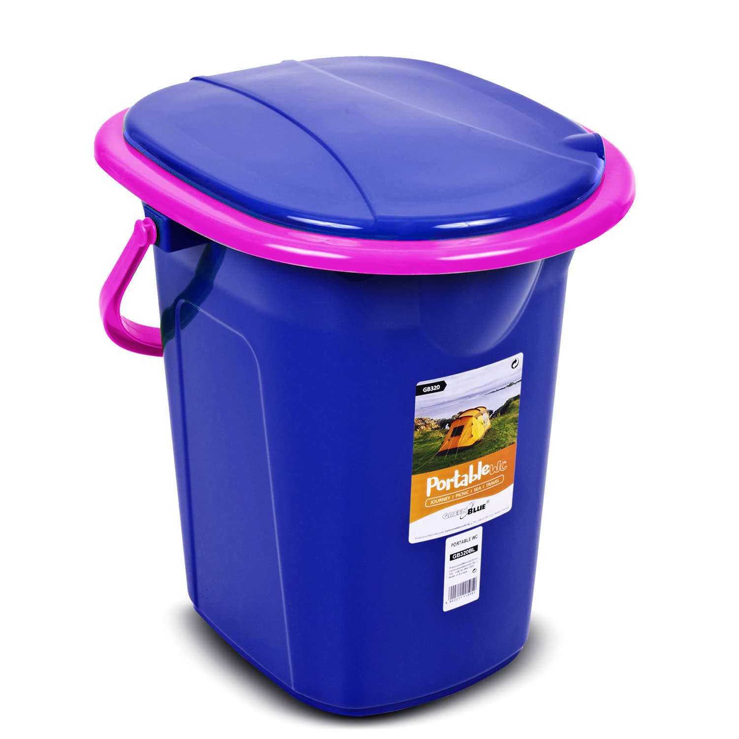 Potovalna toaleta GreenBlue GB320BR, granatno-roza