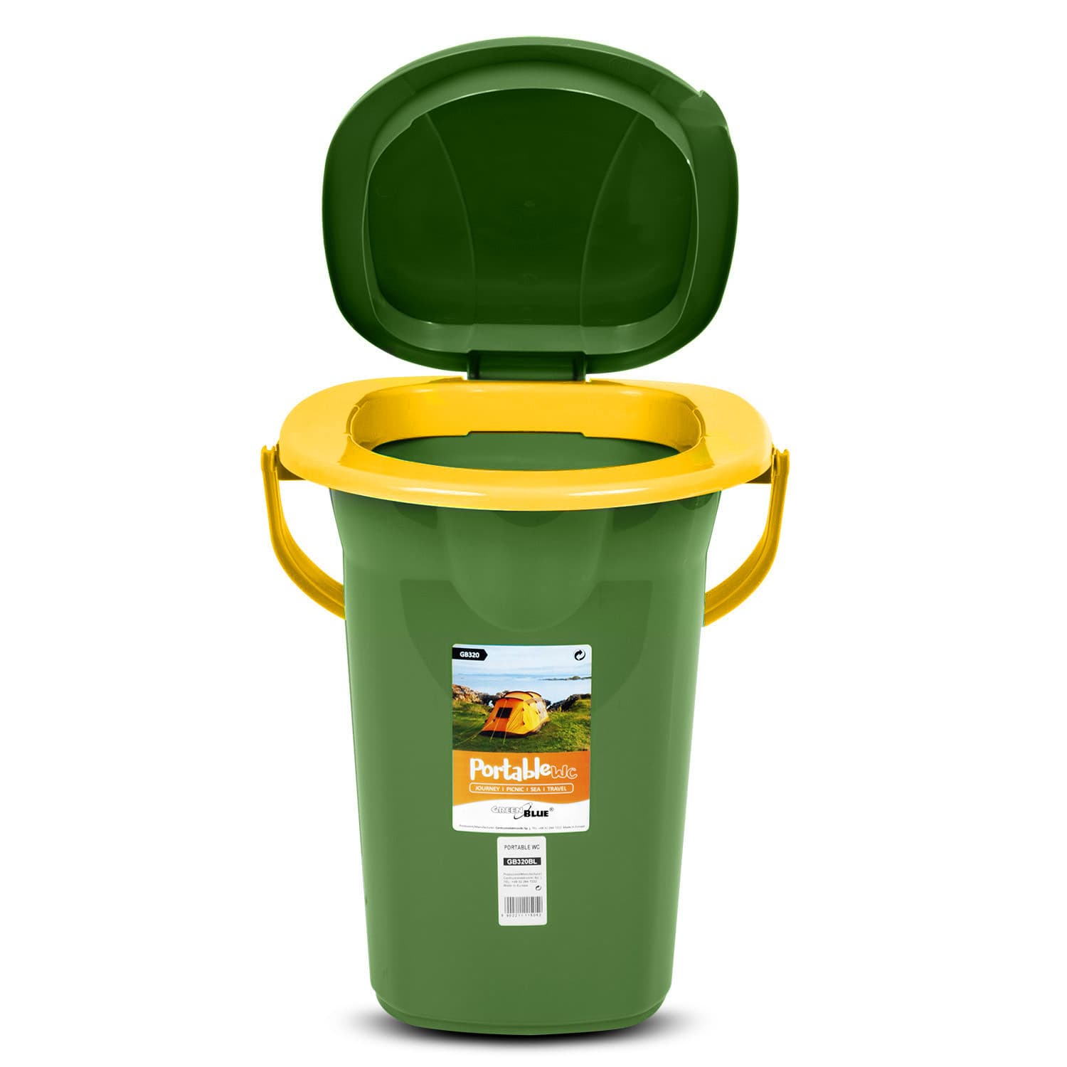 Potovalna toaleta GreenBlue GB320GO, temnozeleno-oranžna 2