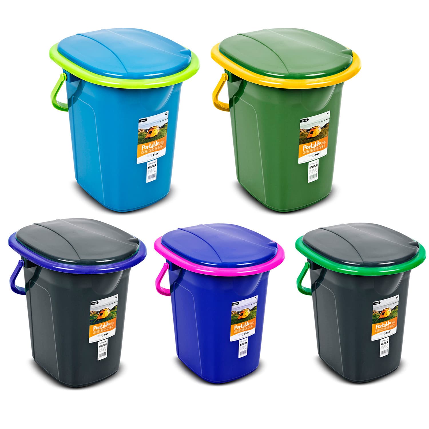 Potovalna toaleta GreenBlue GB320BL, morsko-limeta 6