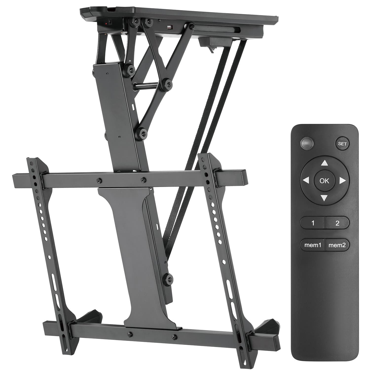 Maclean MC-880 električni stropni TV nosilec, 32"-70", 35kg, z daljinskim