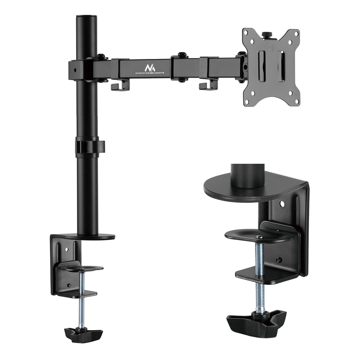 Maclean MC-883 Dvoročni nosilec za monitor (17-32"), črn