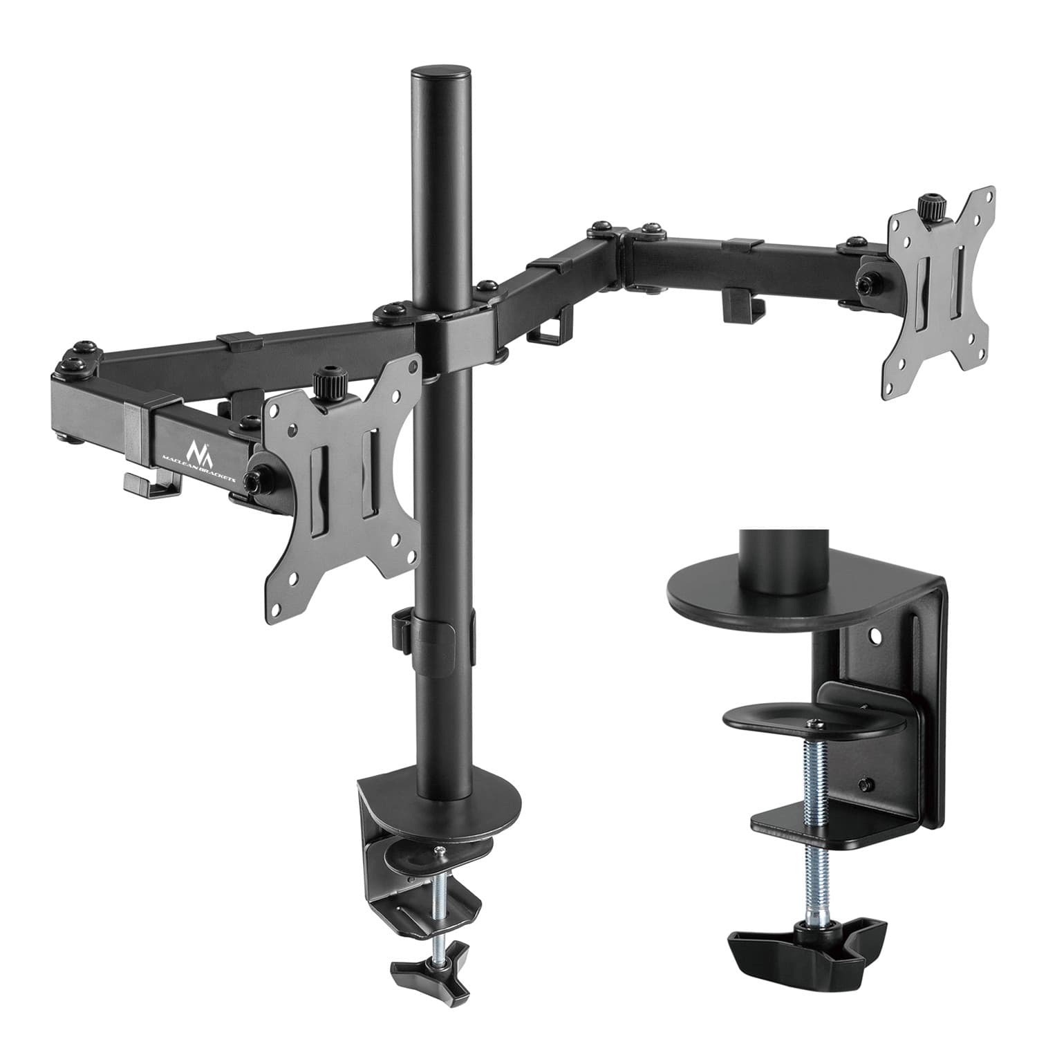 Namizni nosilec za 2 monitorja Maclean LCD, 17-32", 2x 8 kg, MC-884