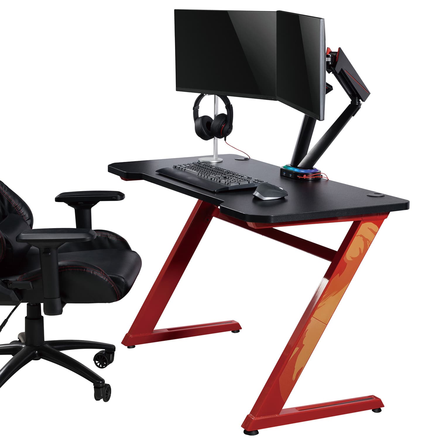 NanoRS RS887 Gaming nosilec za 2 monitorja (17-32"), črn 2